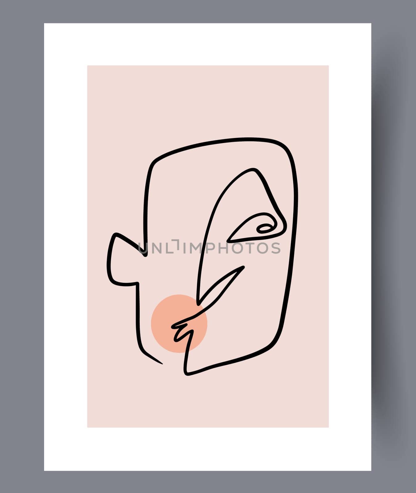 Scandinavian abstract vector print. Minimalistic abstract wall art background for print. Scandinavian vector style.