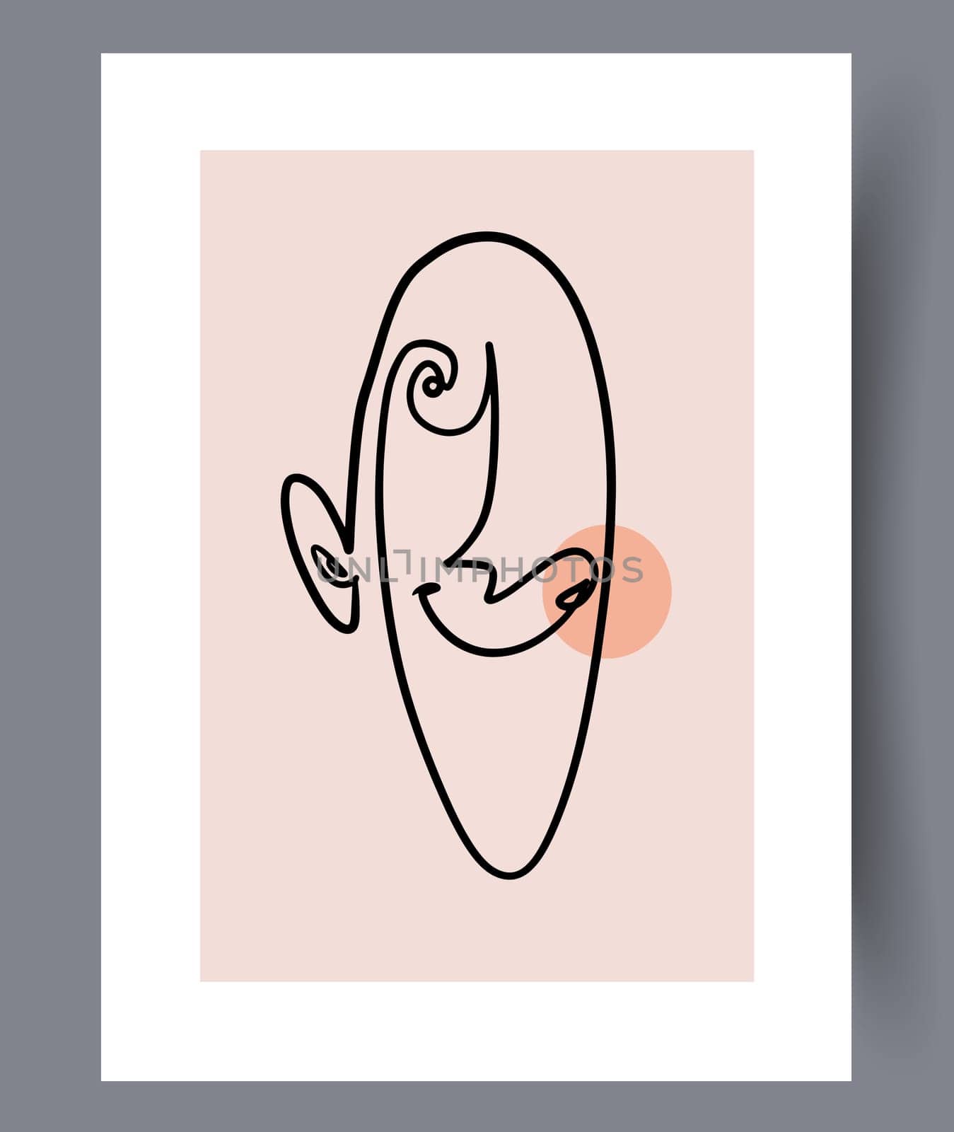 Scandinavian abstract vector print. Minimalistic abstract wall art background for print. Scandinavian vector style.
