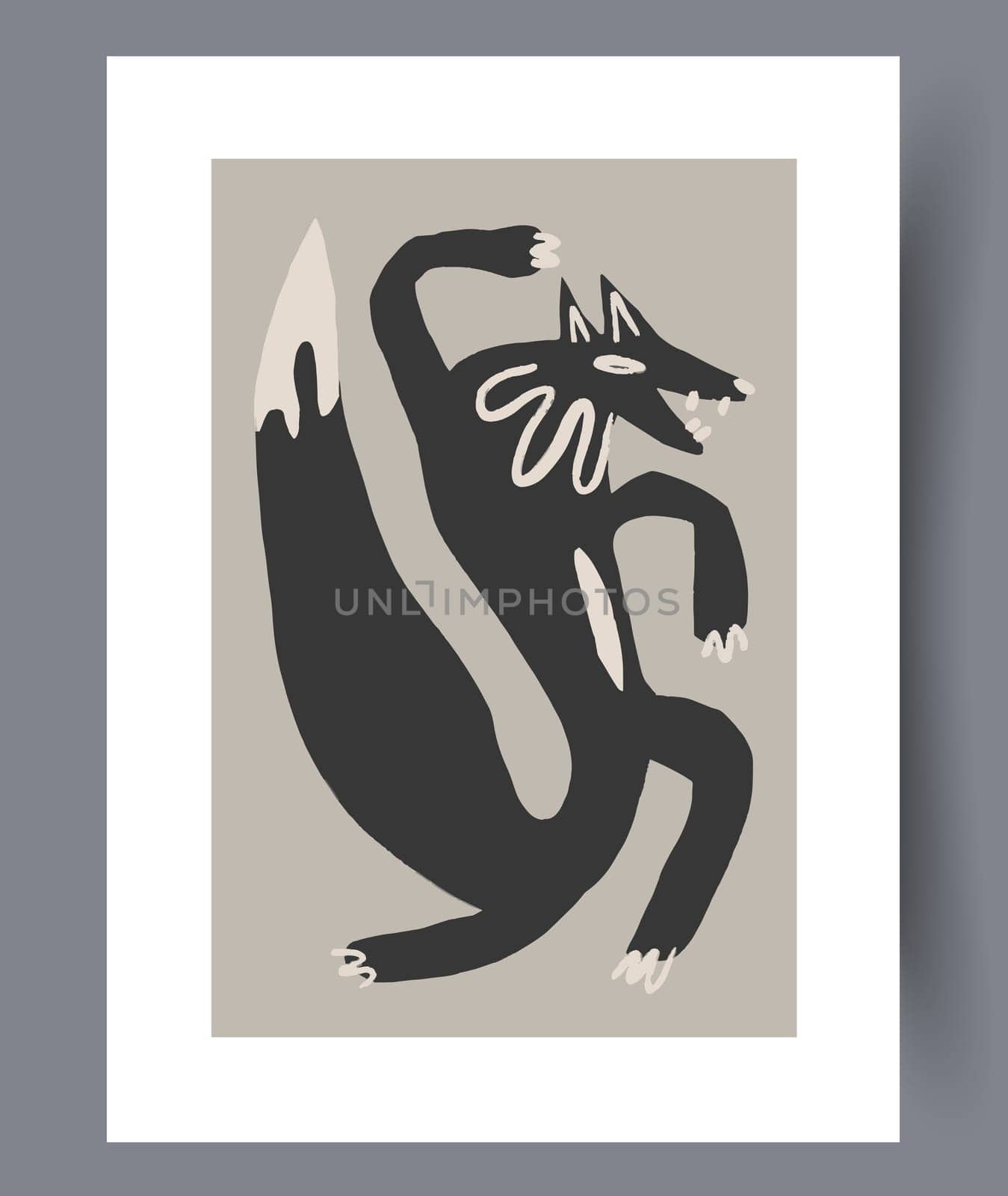 Scandinavian abstract vector print. Minimalistic abstract wall art background for print. Scandinavian vector style.
