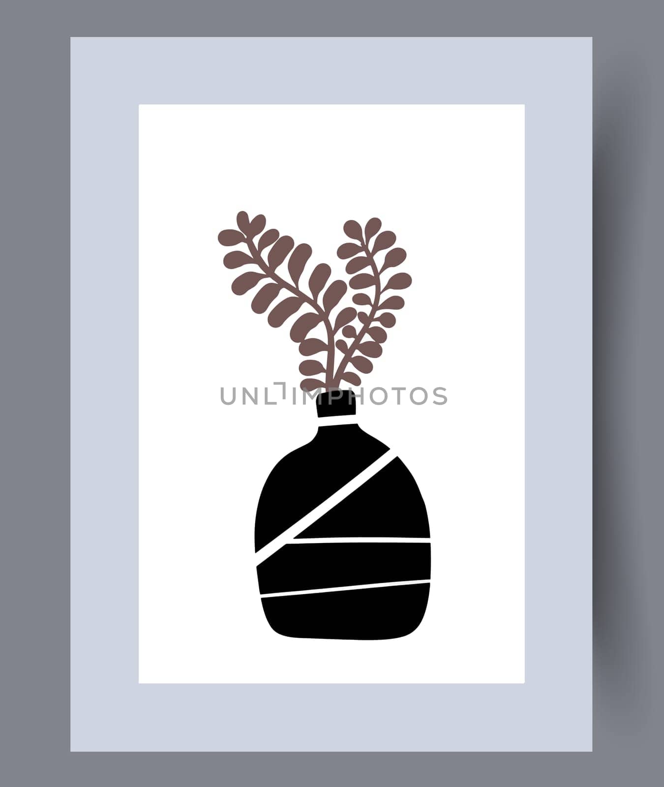 Scandinavian abstract vector print. Minimalistic abstract wall art background for print. Scandinavian vector style.