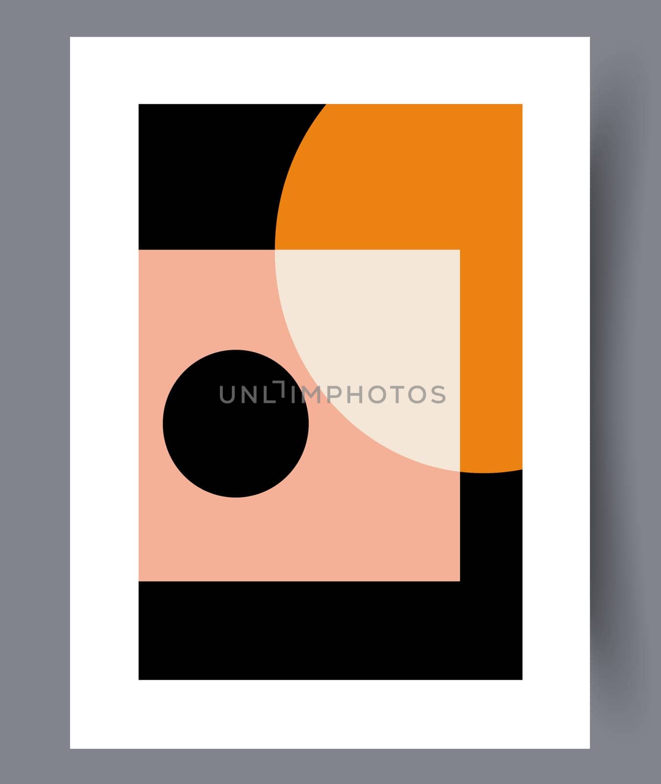 Scandinavian abstract vector print. Minimalistic abstract wall art background for print. Scandinavian vector style.