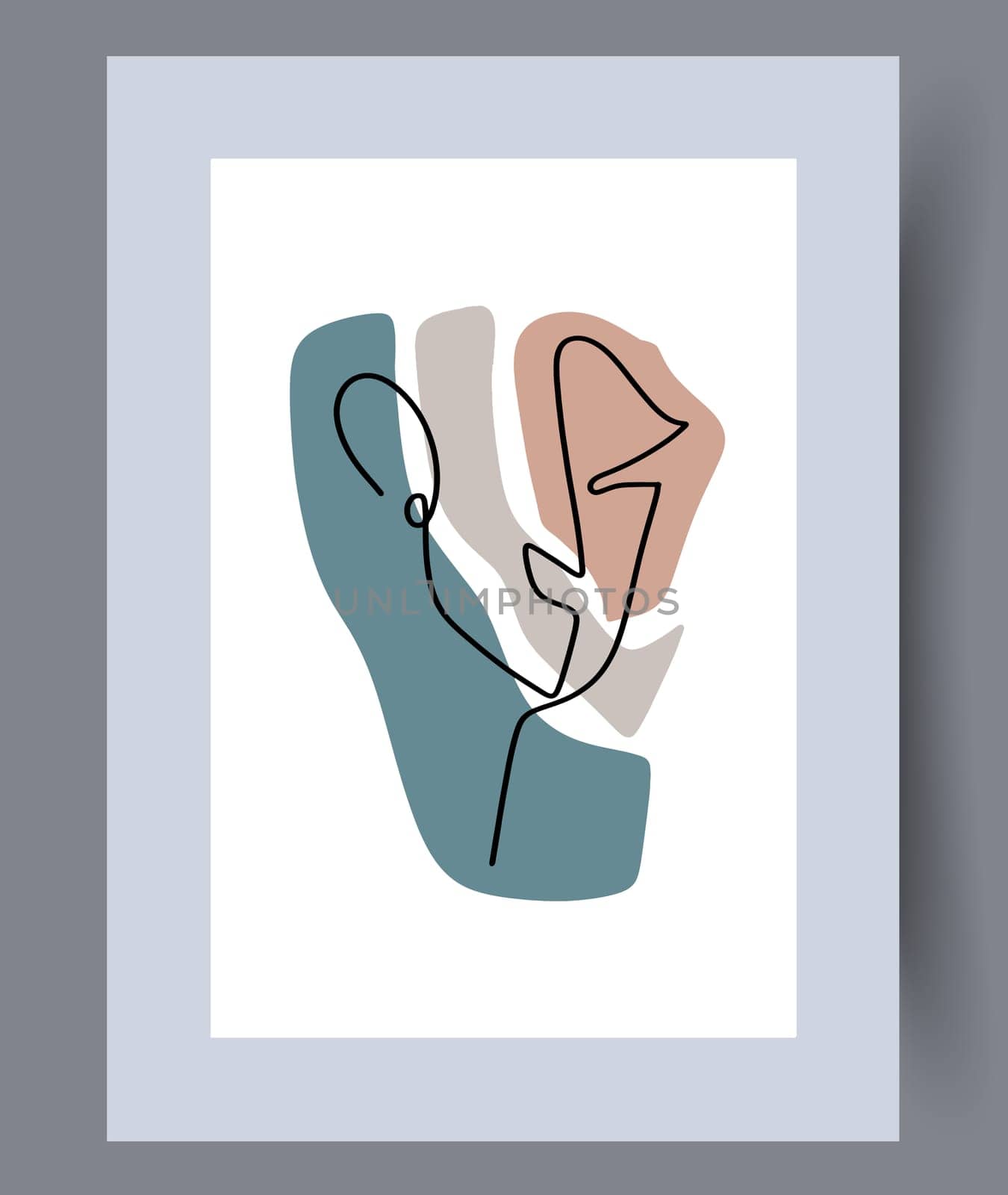 Scandinavian abstract vector print. Minimalistic abstract wall art background for print. Scandinavian vector style.