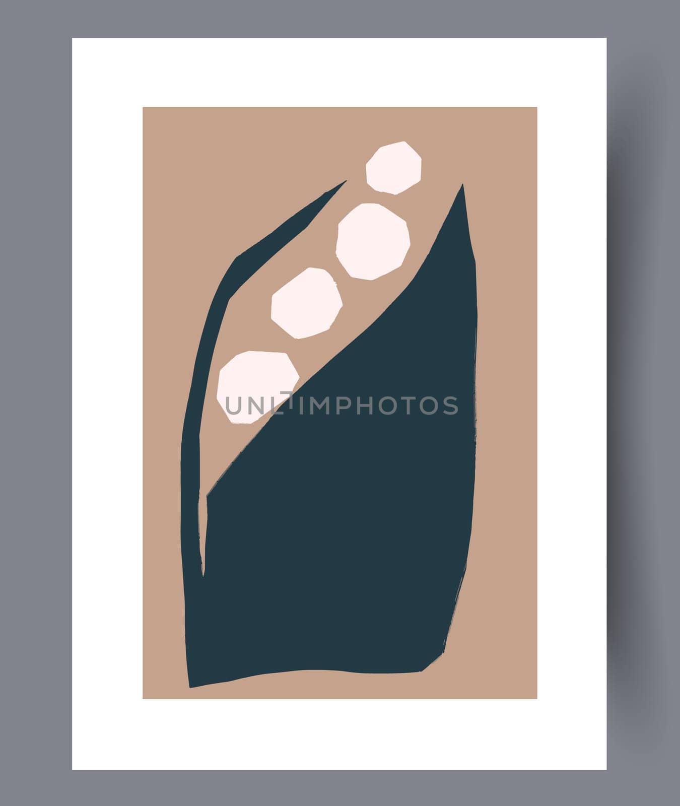 Scandinavian abstract vector print. Minimalistic abstract wall art background for print. Scandinavian vector style.
