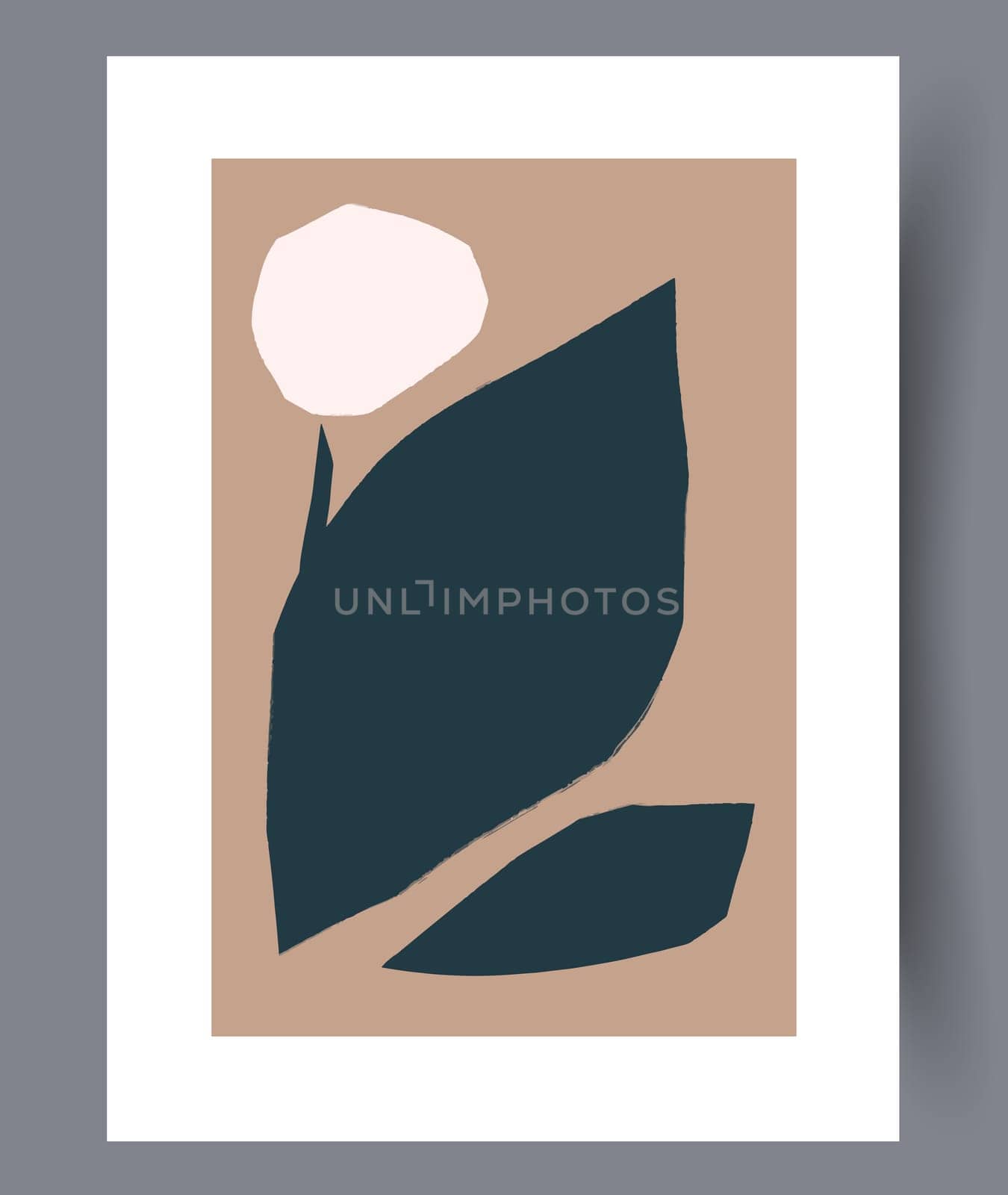 Scandinavian abstract vector print. Minimalistic abstract wall art background for print. Scandinavian vector style.