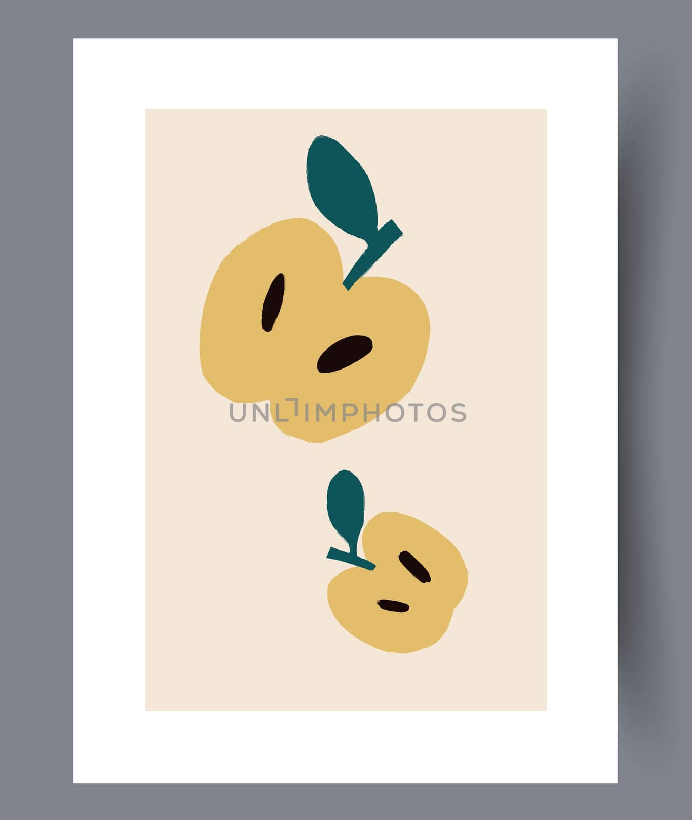 Scandinavian abstract vector print. Minimalistic abstract wall art background for print. Scandinavian vector style.