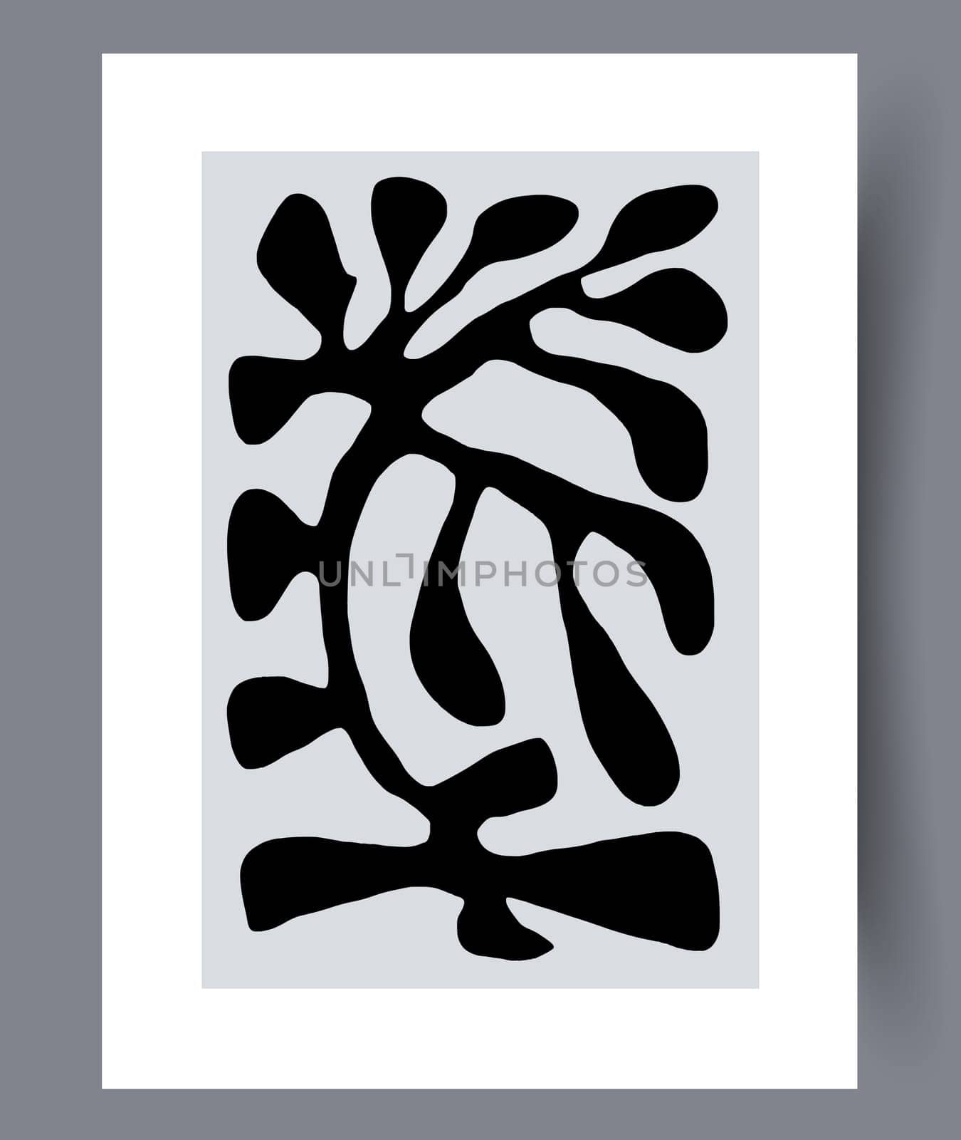 Scandinavian abstract vector print. Minimalistic abstract wall art background for print. Scandinavian vector style.