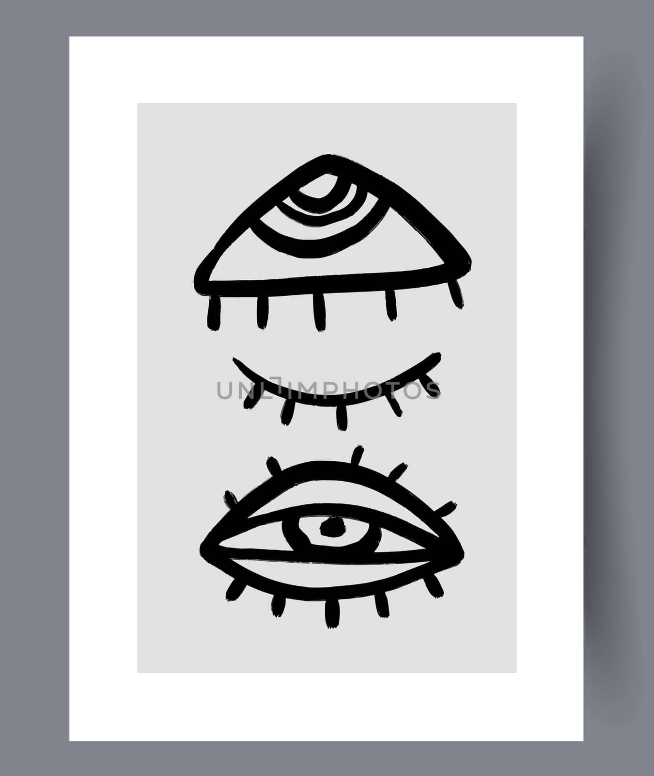 Scandinavian abstract vector print. Minimalistic abstract wall art background for print. Scandinavian vector style.