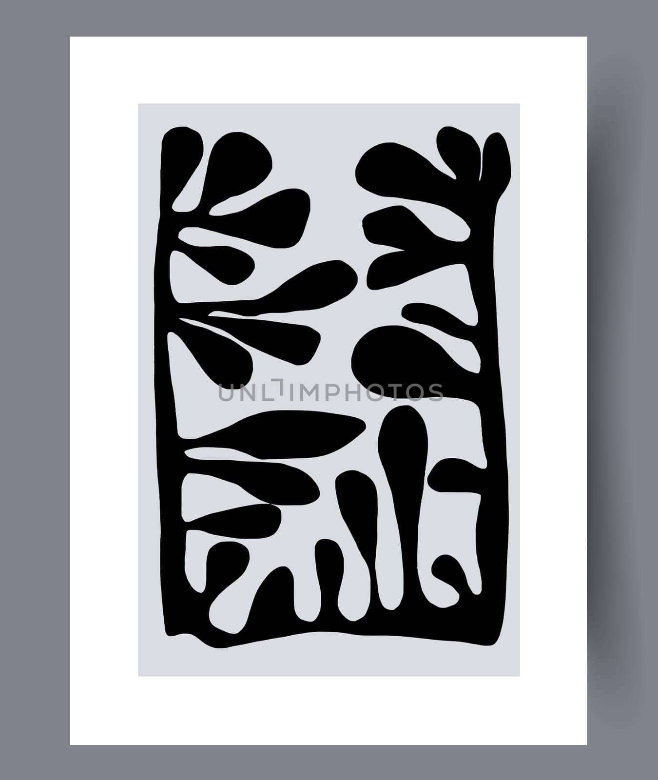 Scandinavian abstract vector print. Minimalistic abstract wall art background for print. Scandinavian vector style.