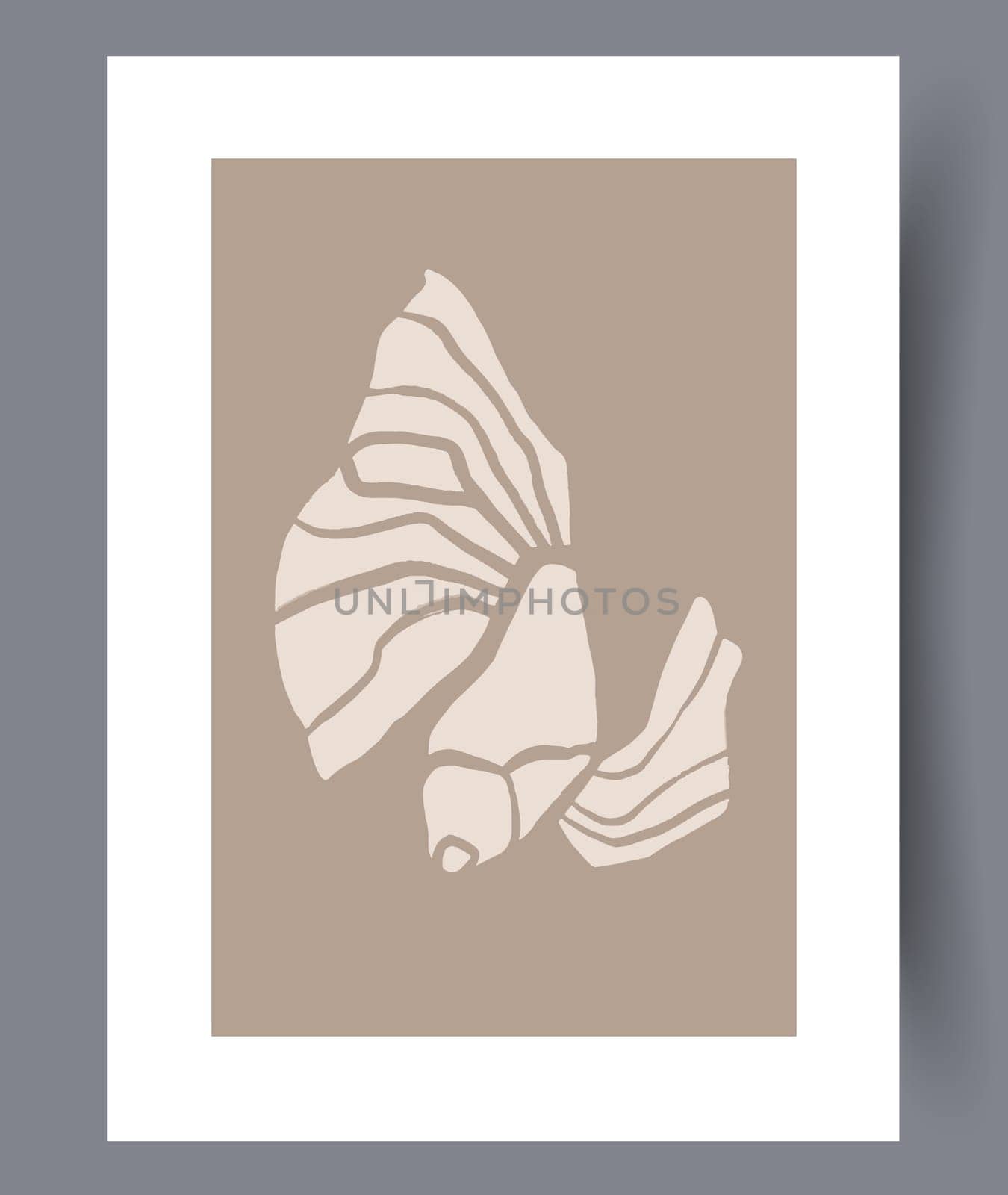 Scandinavian abstract vector print. Minimalistic abstract wall art background for print. Scandinavian vector style.