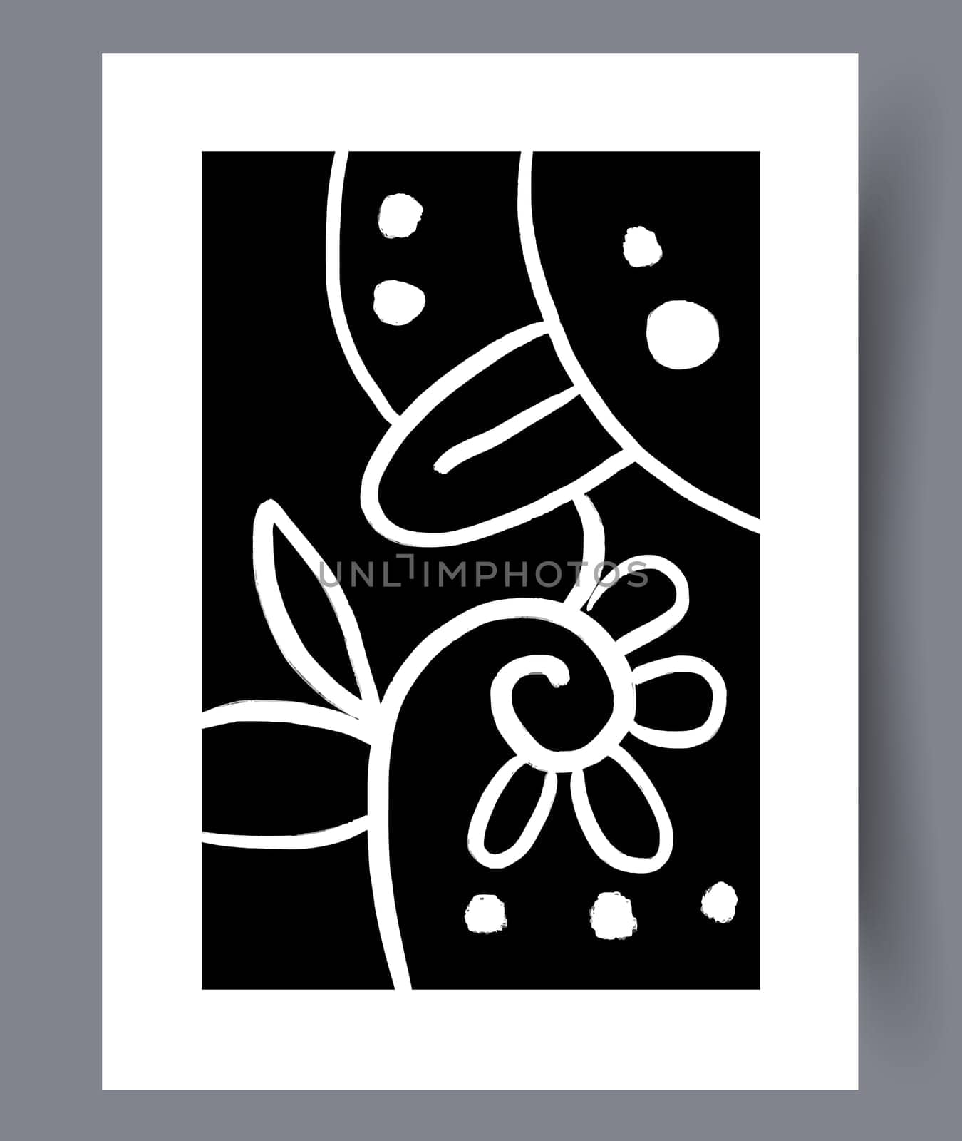 Scandinavian abstract vector print. Minimalistic abstract wall art background for print. Scandinavian vector style.