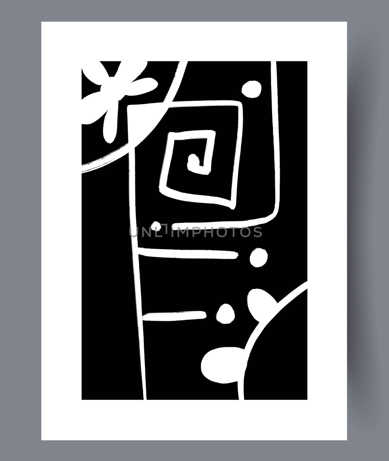 Scandinavian abstract vector print. Minimalistic abstract wall art background for print. Scandinavian vector style.