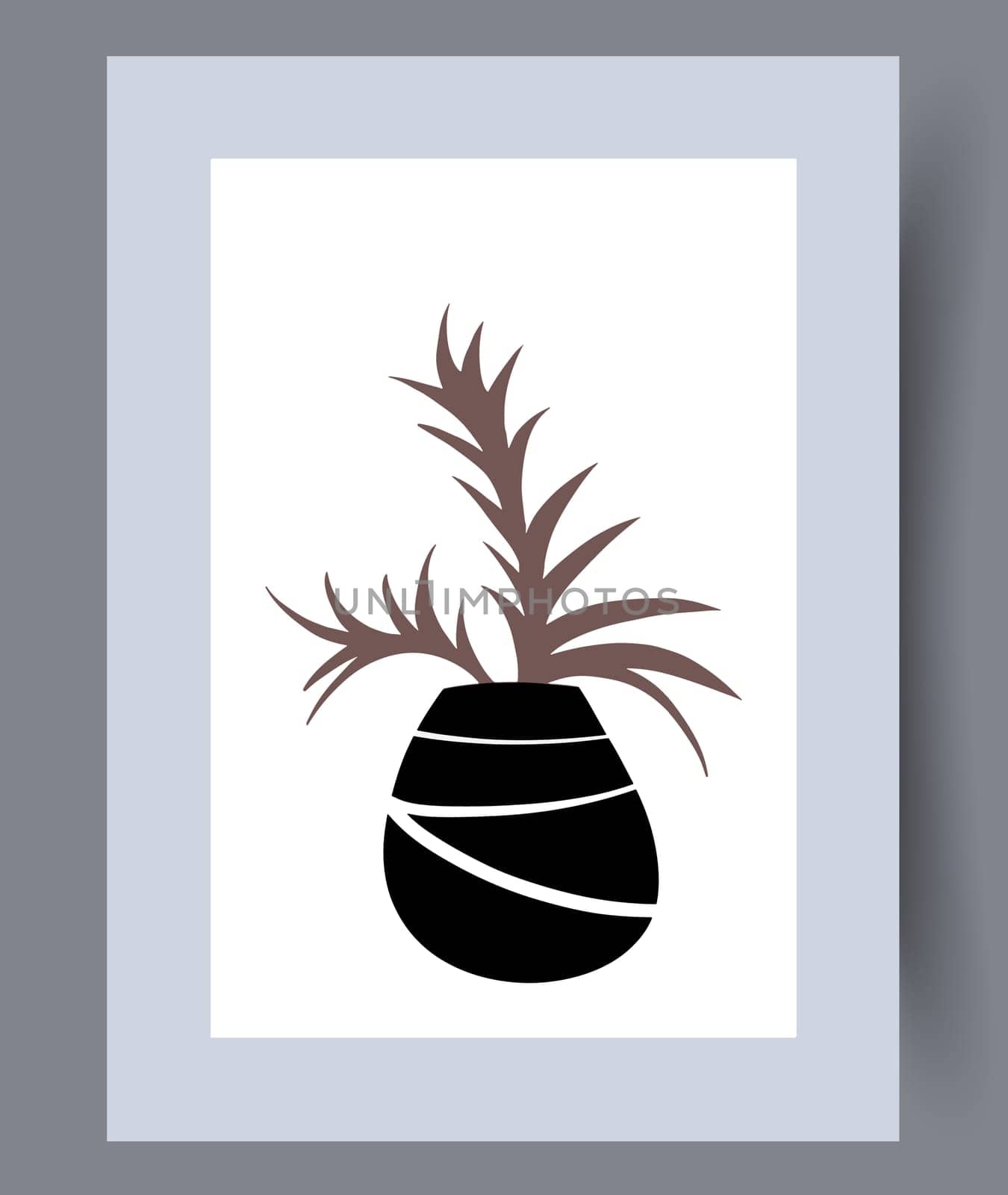 Scandinavian abstract vector print. Minimalistic abstract wall art background for print. Scandinavian vector style.