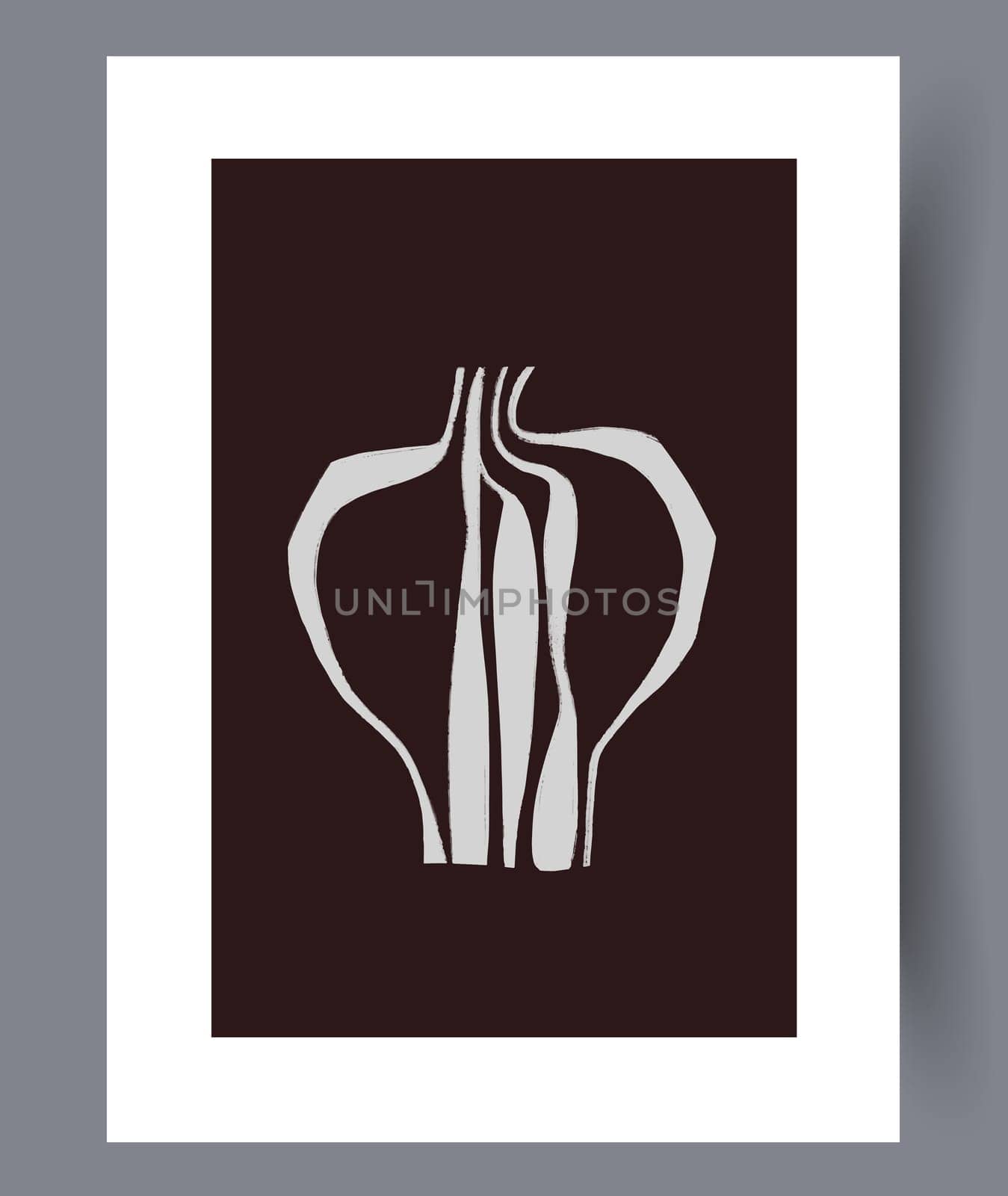 Scandinavian abstract vector print. Minimalistic abstract wall art background for print. Scandinavian vector style.