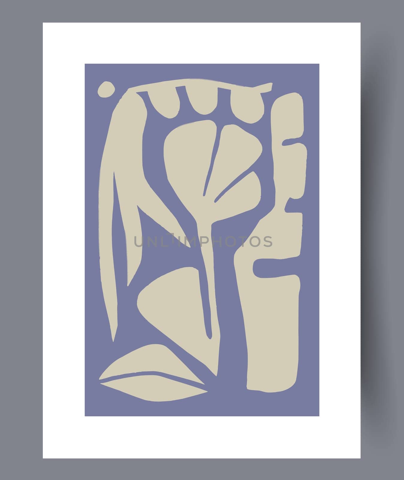 Scandinavian abstract vector print. Minimalistic abstract wall art background for print. Scandinavian vector style.
