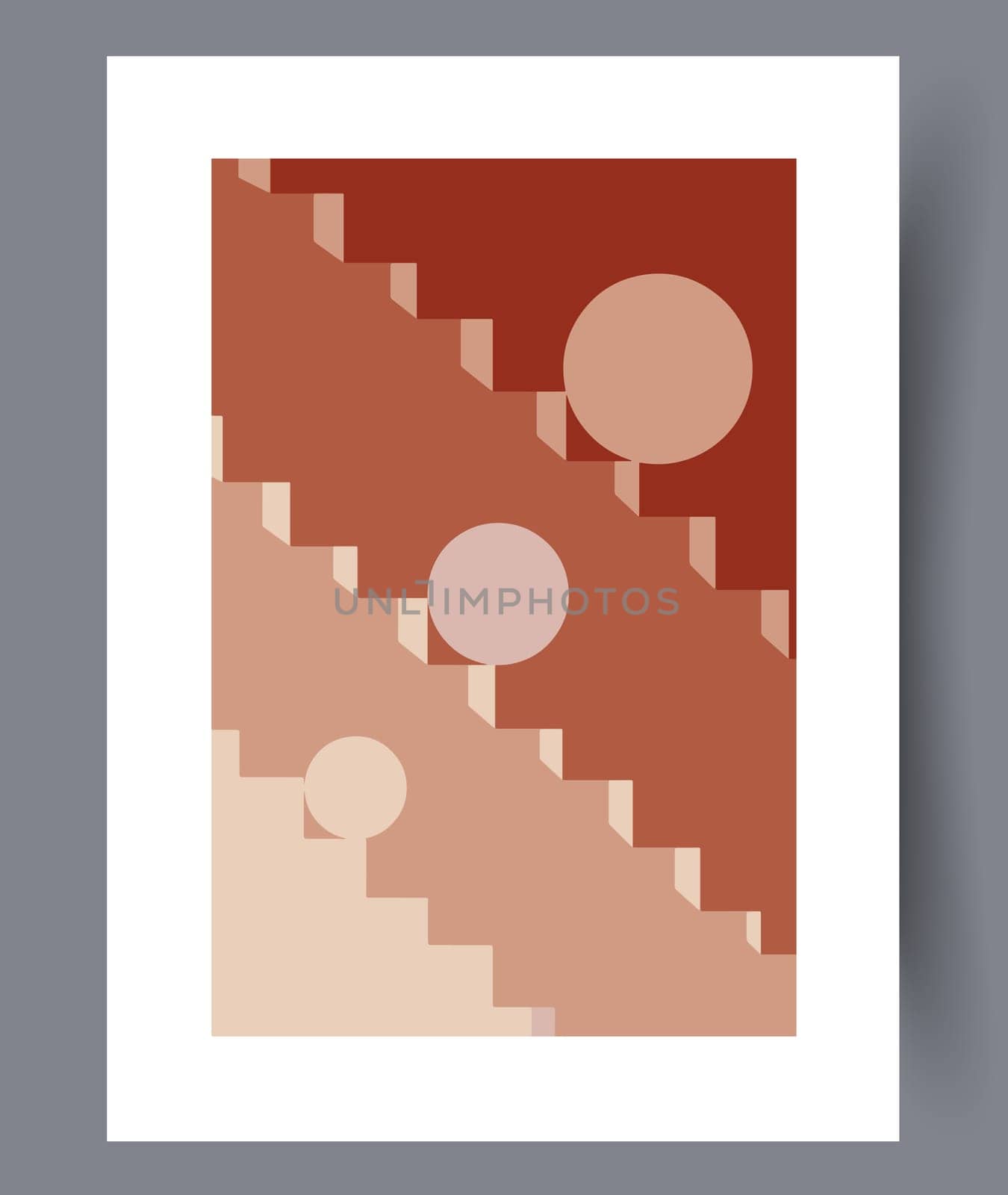 Scandinavian abstract vector print. Minimalistic abstract wall art background for print. Scandinavian vector style.