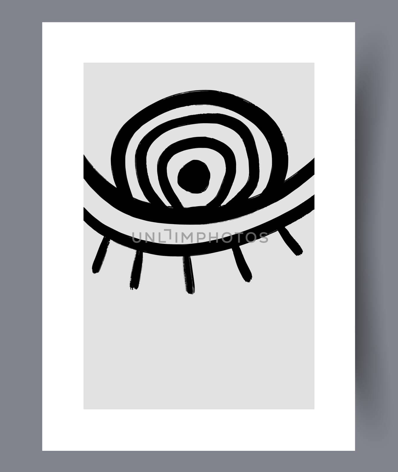 Scandinavian abstract vector print. Minimalistic abstract wall art background for print. Scandinavian vector style.