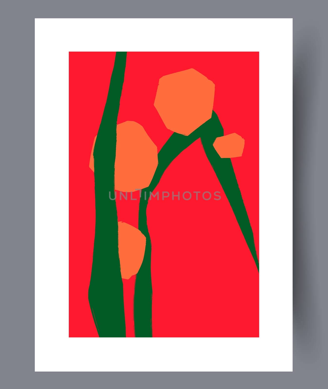 Scandinavian abstract vector print. Minimalistic abstract wall art background for print. Scandinavian vector style.