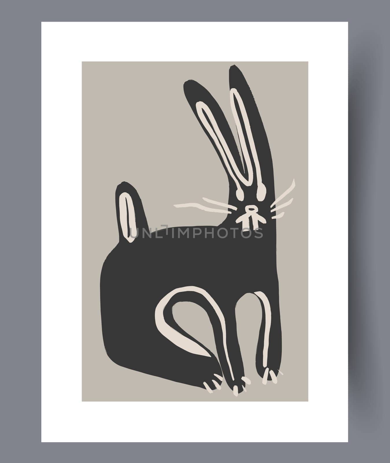 Scandinavian abstract vector print. Minimalistic abstract wall art background for print. Scandinavian vector style.