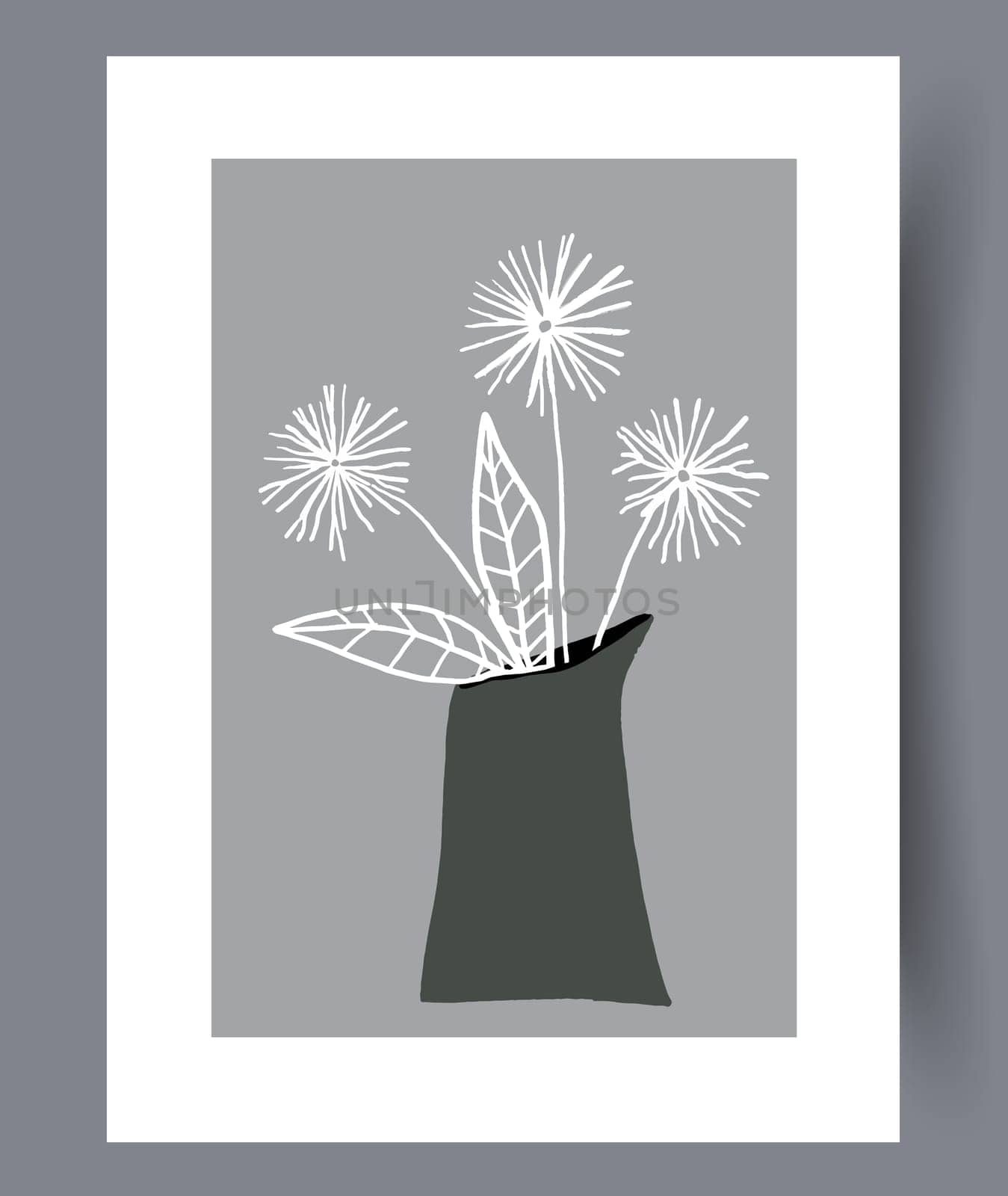 Scandinavian abstract vector print. Minimalistic abstract wall art background for print. Scandinavian vector style.