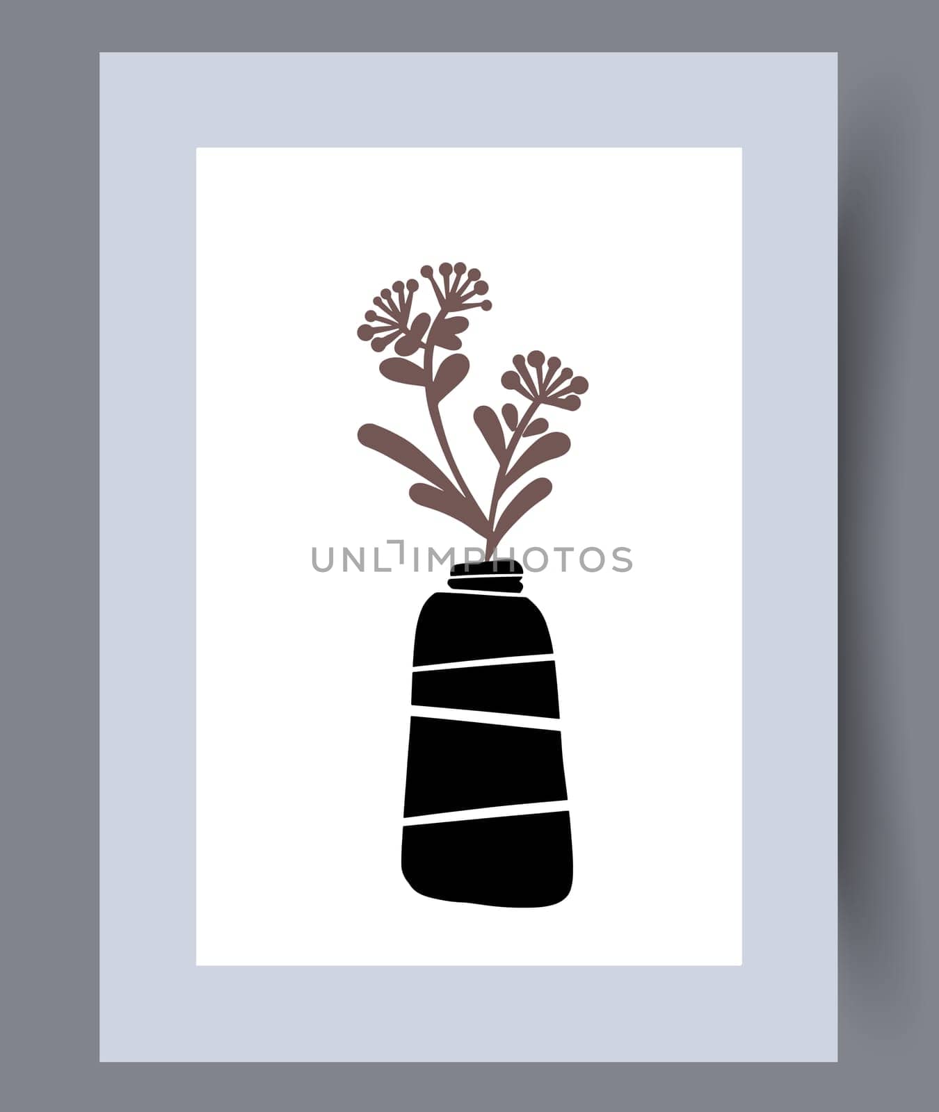 Scandinavian abstract vector print. Minimalistic abstract wall art background for print. Scandinavian vector style.