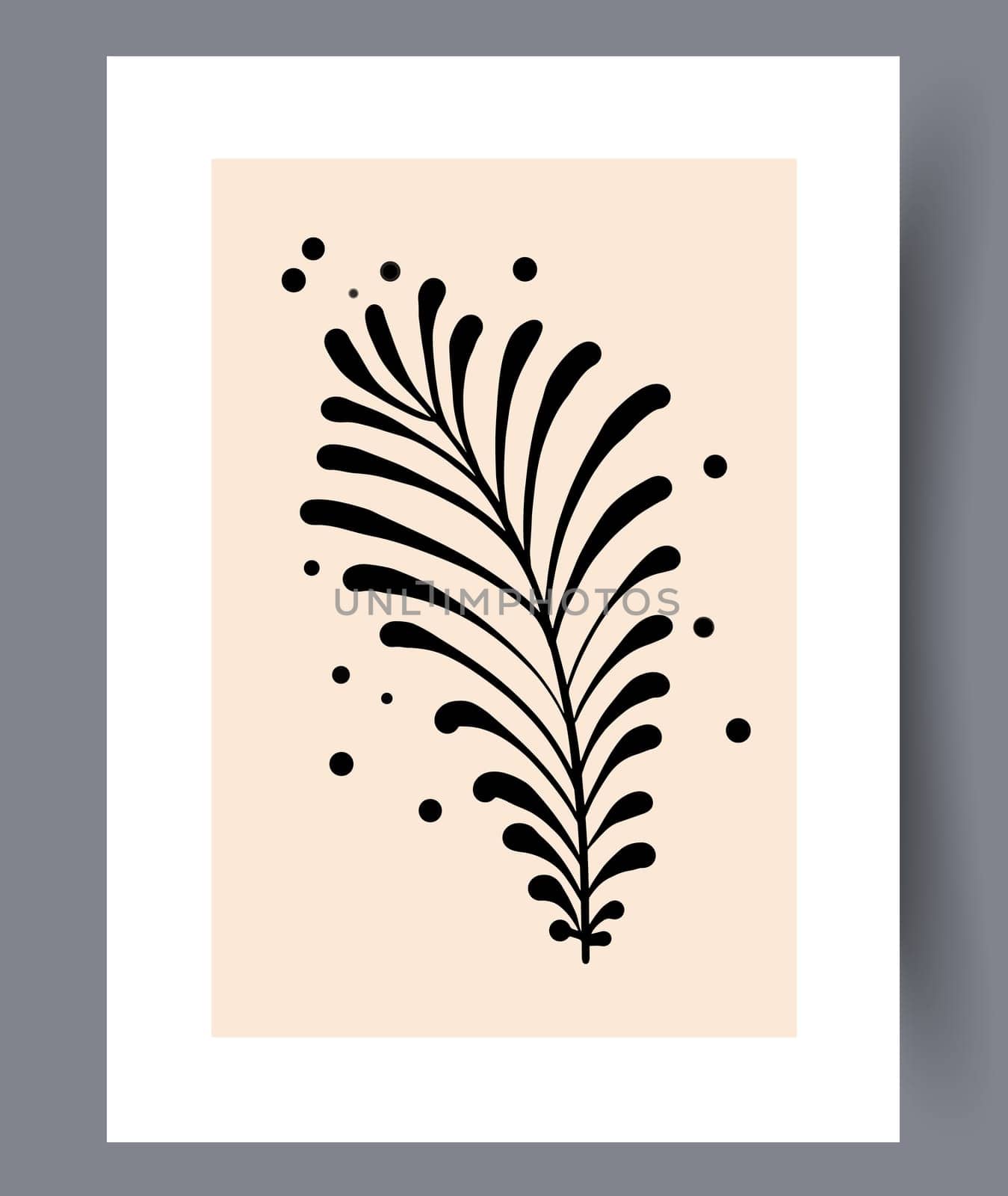 Scandinavian abstract vector print. Minimalistic abstract wall art background for print. Scandinavian vector style.