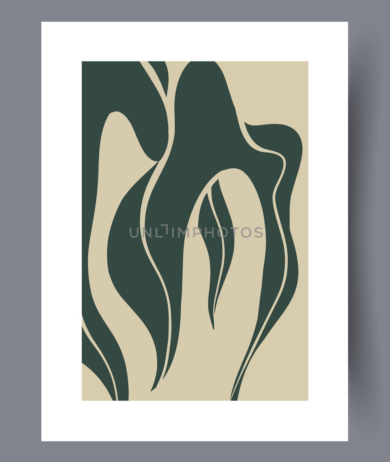 Scandinavian abstract vector print. Minimalistic abstract wall art background for print. Scandinavian vector style.