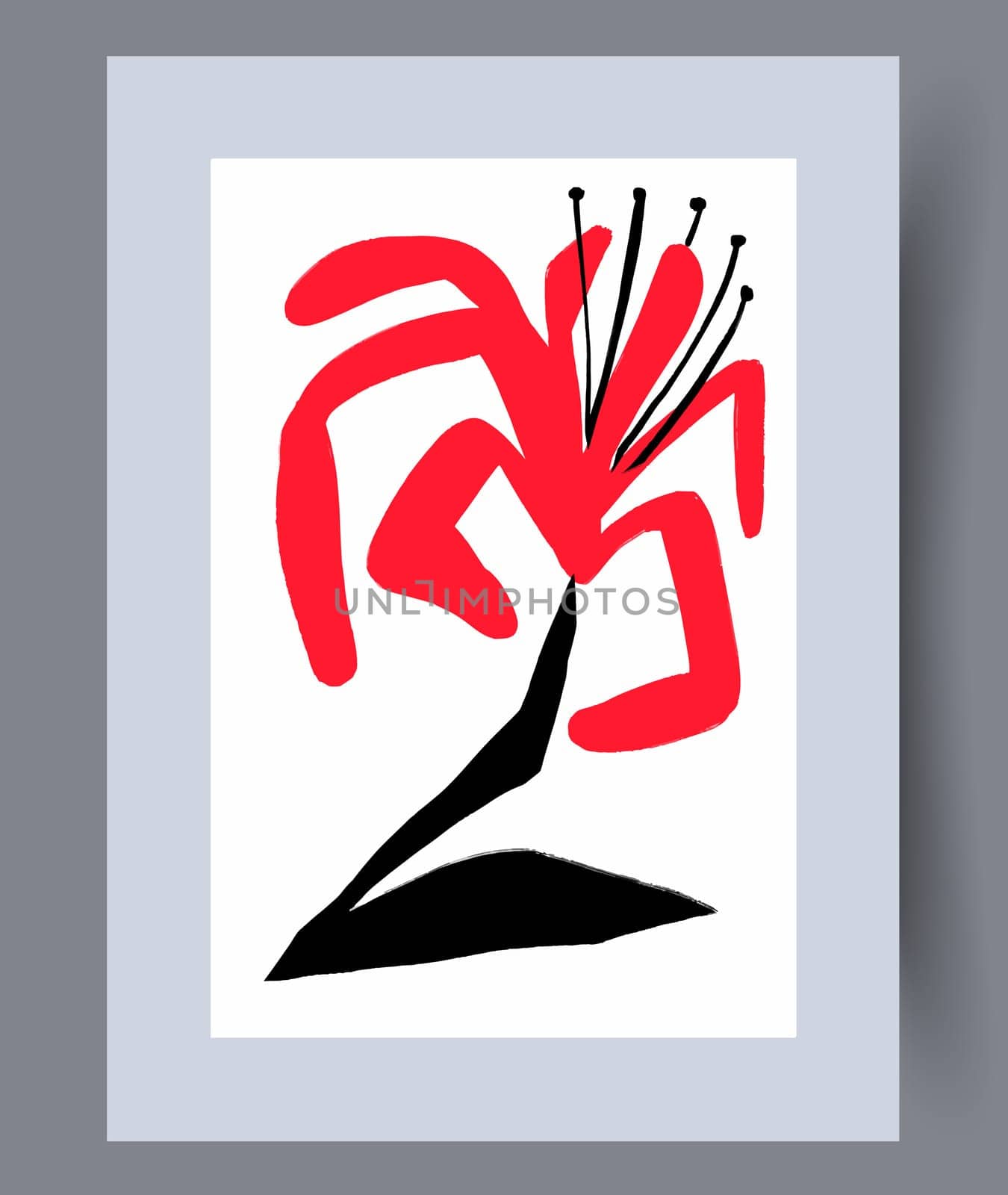 Scandinavian abstract vector print. Minimalistic abstract wall art background for print. Scandinavian vector style.