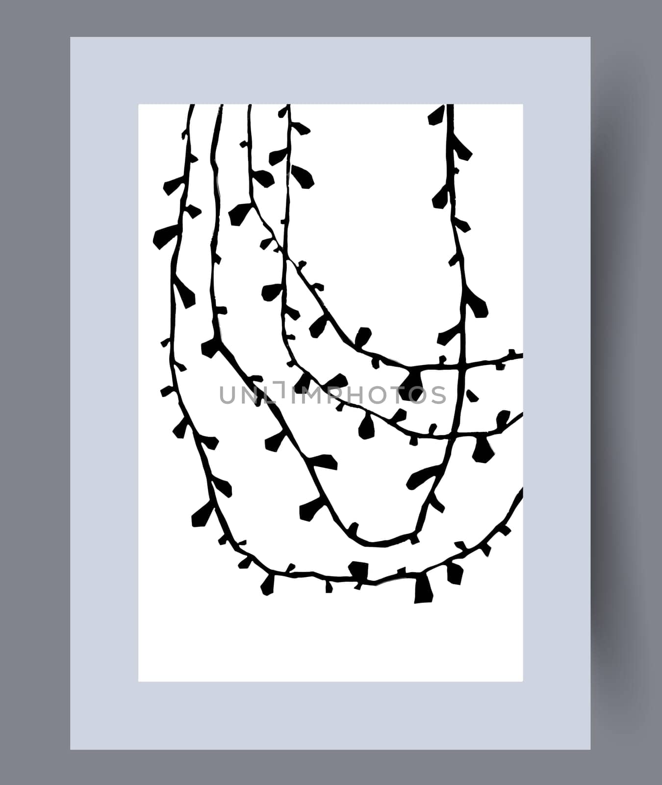 Scandinavian abstract vector print. Minimalistic abstract wall art background for print. Scandinavian vector style.