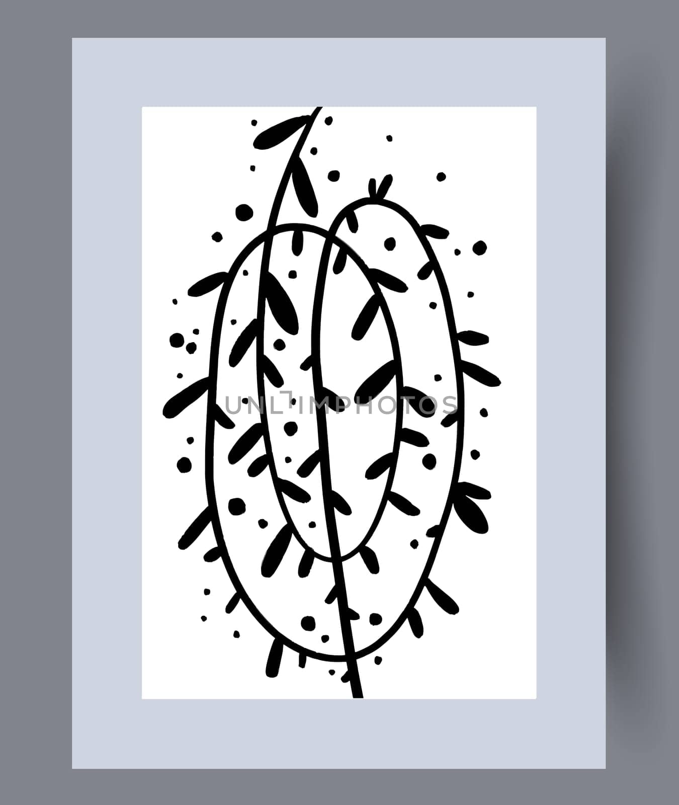 Scandinavian abstract vector print. Minimalistic abstract wall art background for print. Scandinavian vector style.