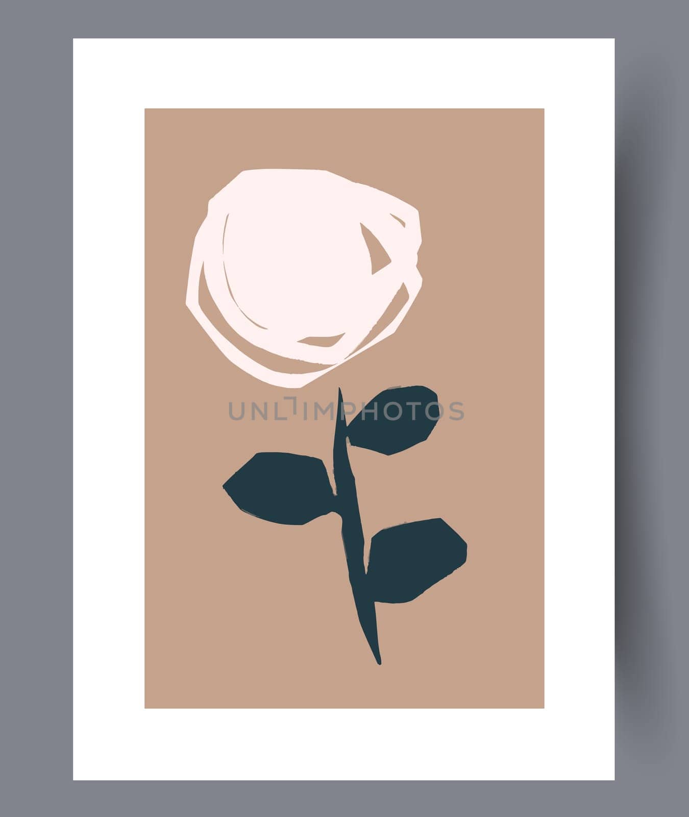 Scandinavian abstract vector print. Minimalistic abstract wall art background for print. Scandinavian vector style.