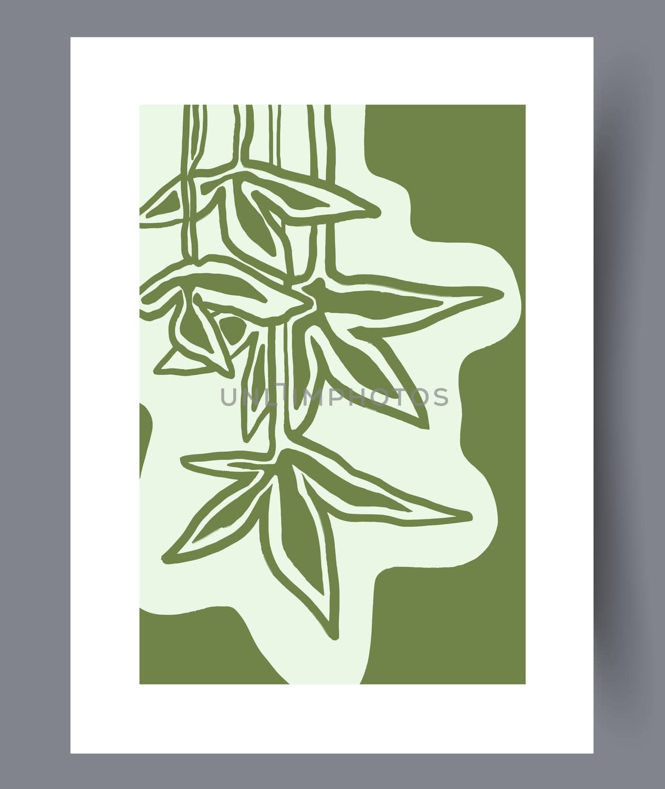 Scandinavian abstract vector print. Minimalistic abstract wall art background for print. Scandinavian vector style.