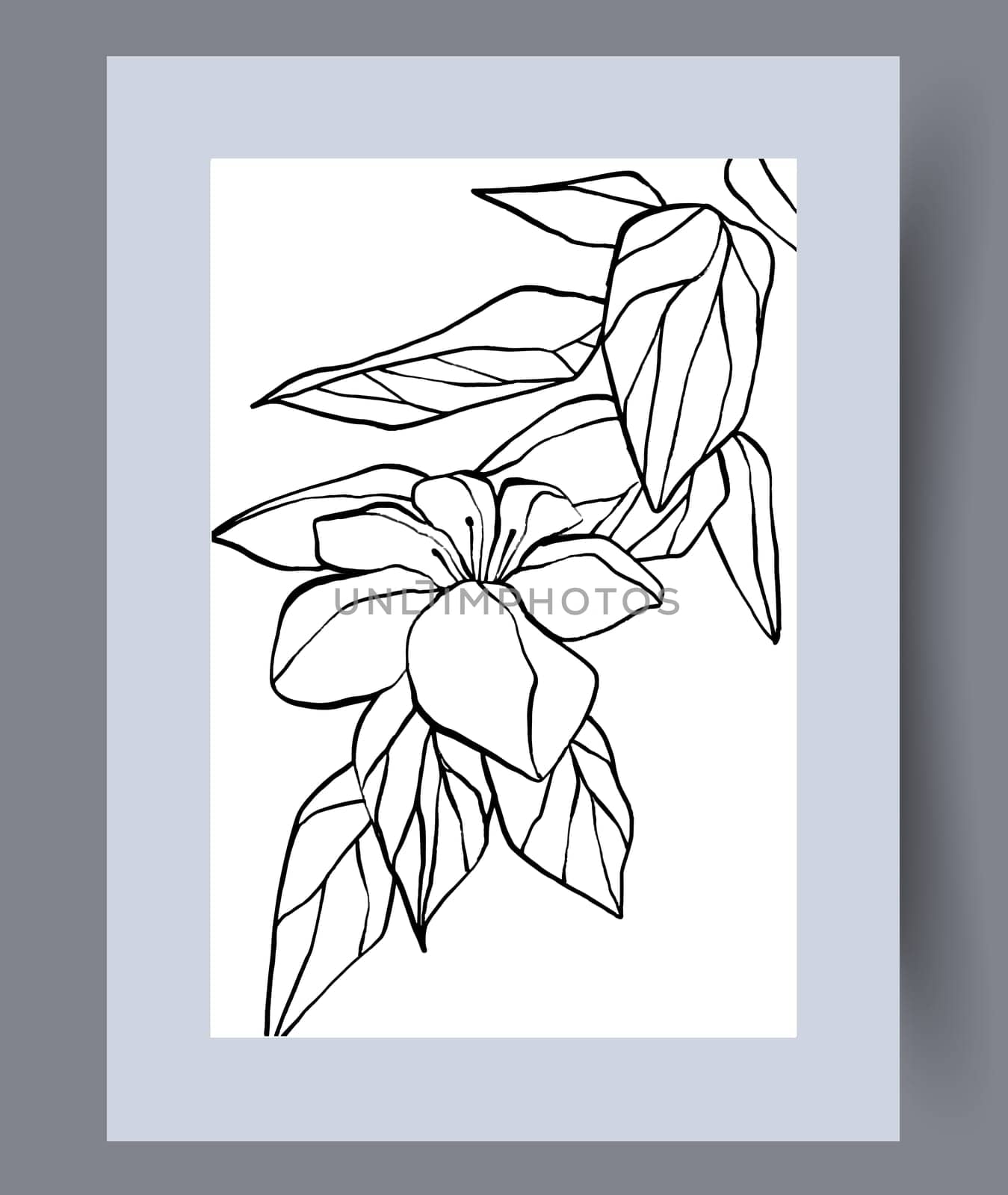 Scandinavian abstract vector print. Minimalistic abstract wall art background for print. Scandinavian vector style.