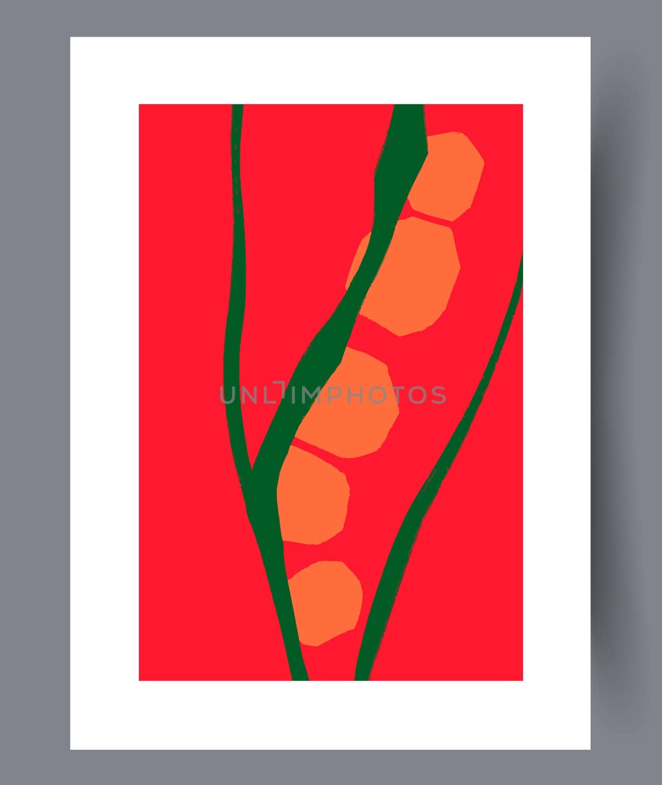 Scandinavian abstract vector print. Minimalistic abstract wall art background for print. Scandinavian vector style.