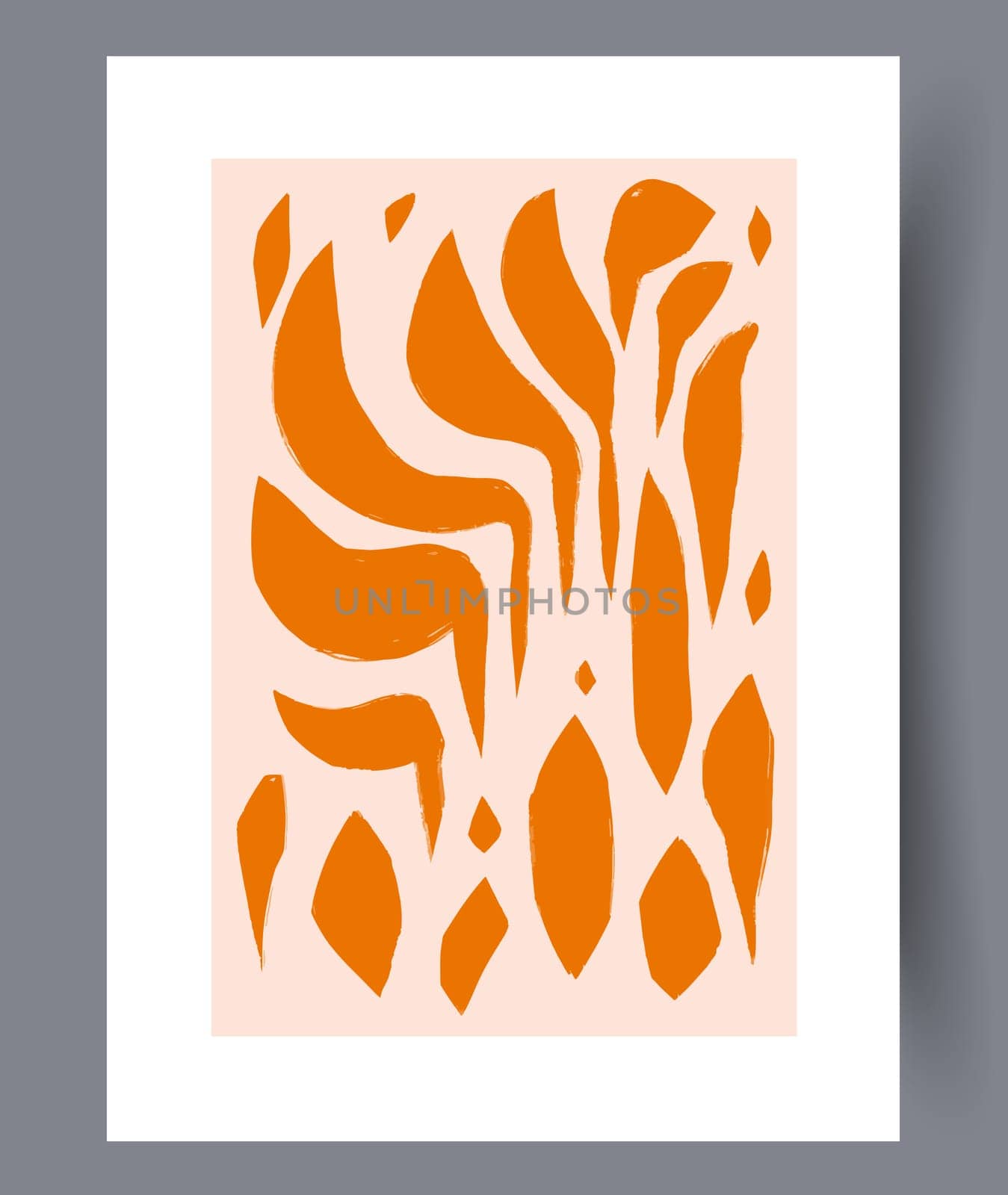 Scandinavian abstract vector print. Minimalistic abstract wall art background for print. Scandinavian vector style.