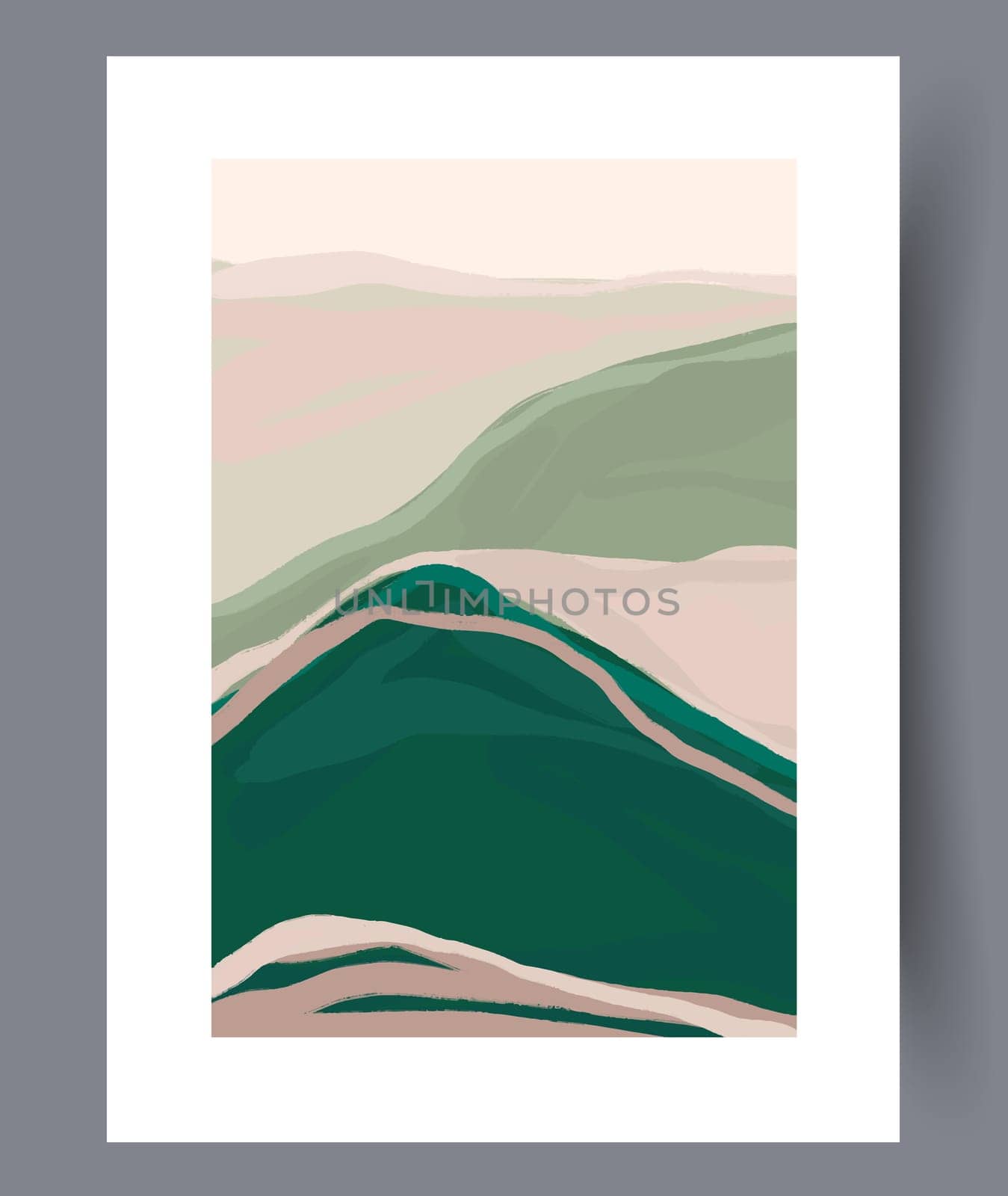Scandinavian abstract vector print. Minimalistic abstract wall art background for print. Scandinavian vector style.