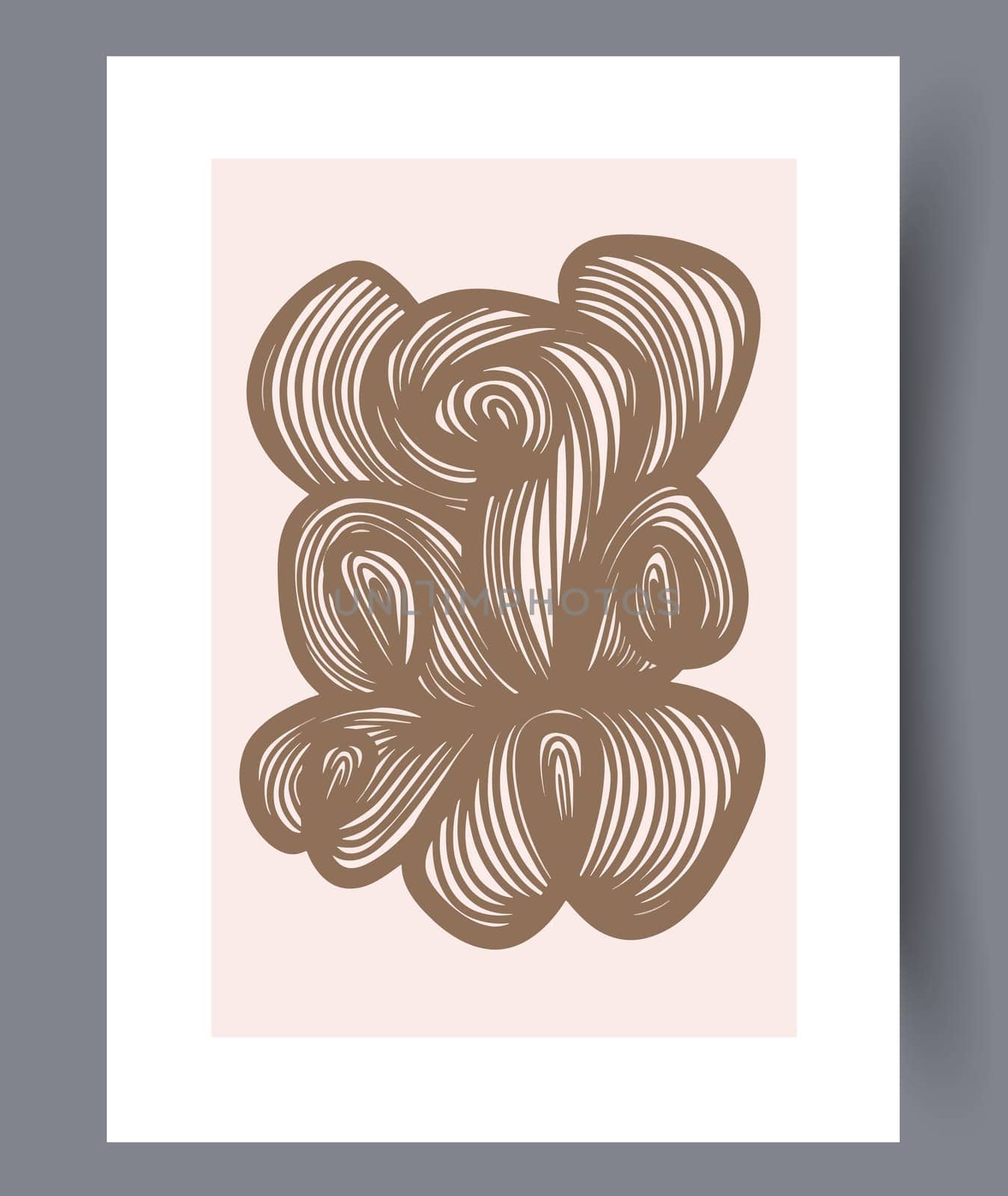 Scandinavian abstract vector print. Minimalistic abstract wall art background for print. Scandinavian vector style.
