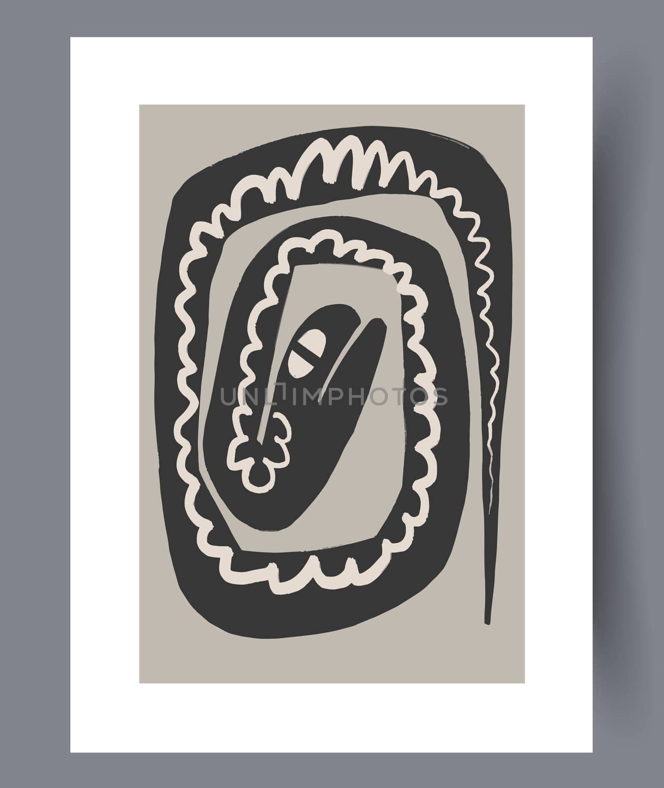 Scandinavian abstract vector print. Minimalistic abstract wall art background for print. Scandinavian vector style.