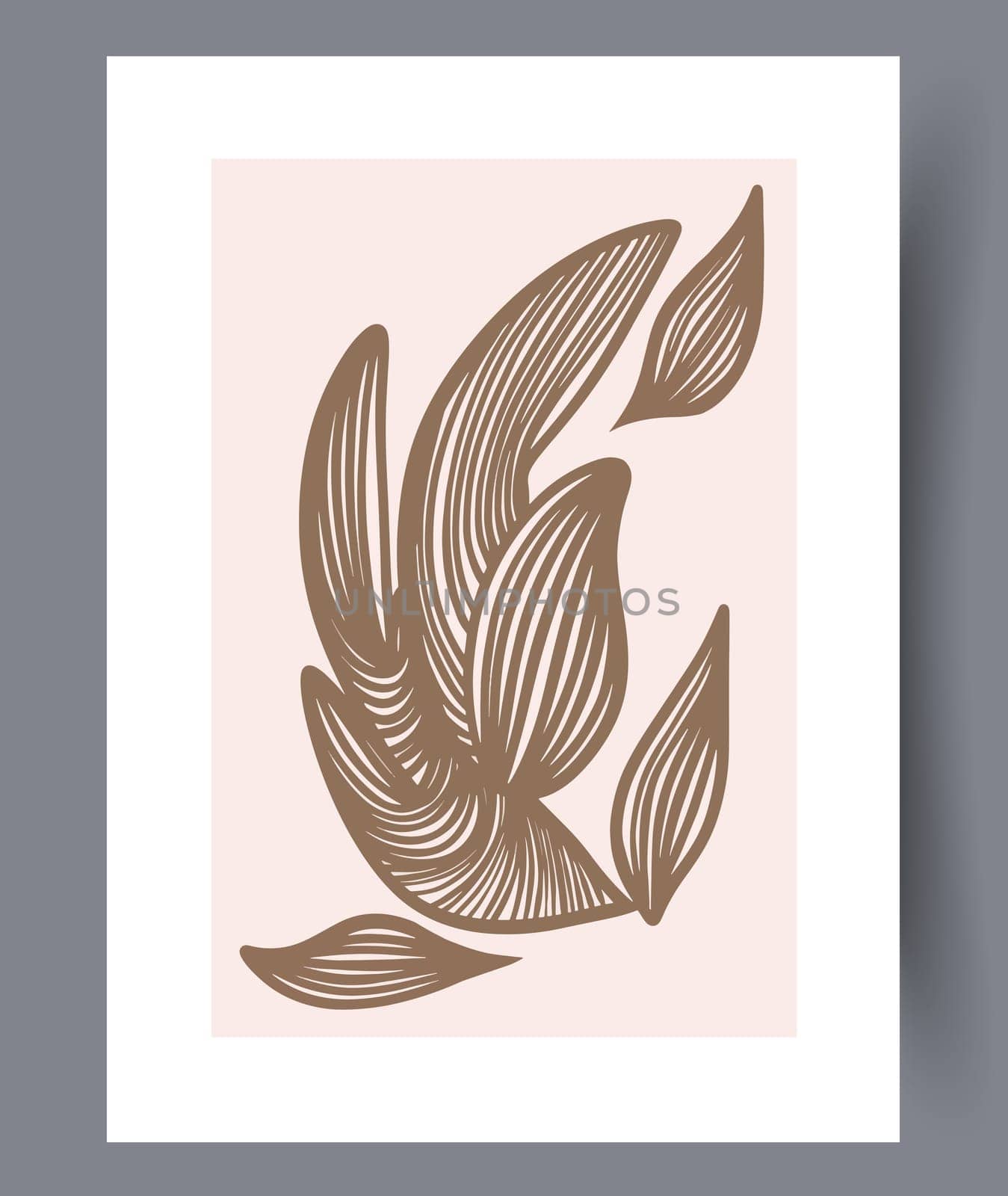 Scandinavian abstract vector print. Minimalistic abstract wall art background for print. Scandinavian vector style.