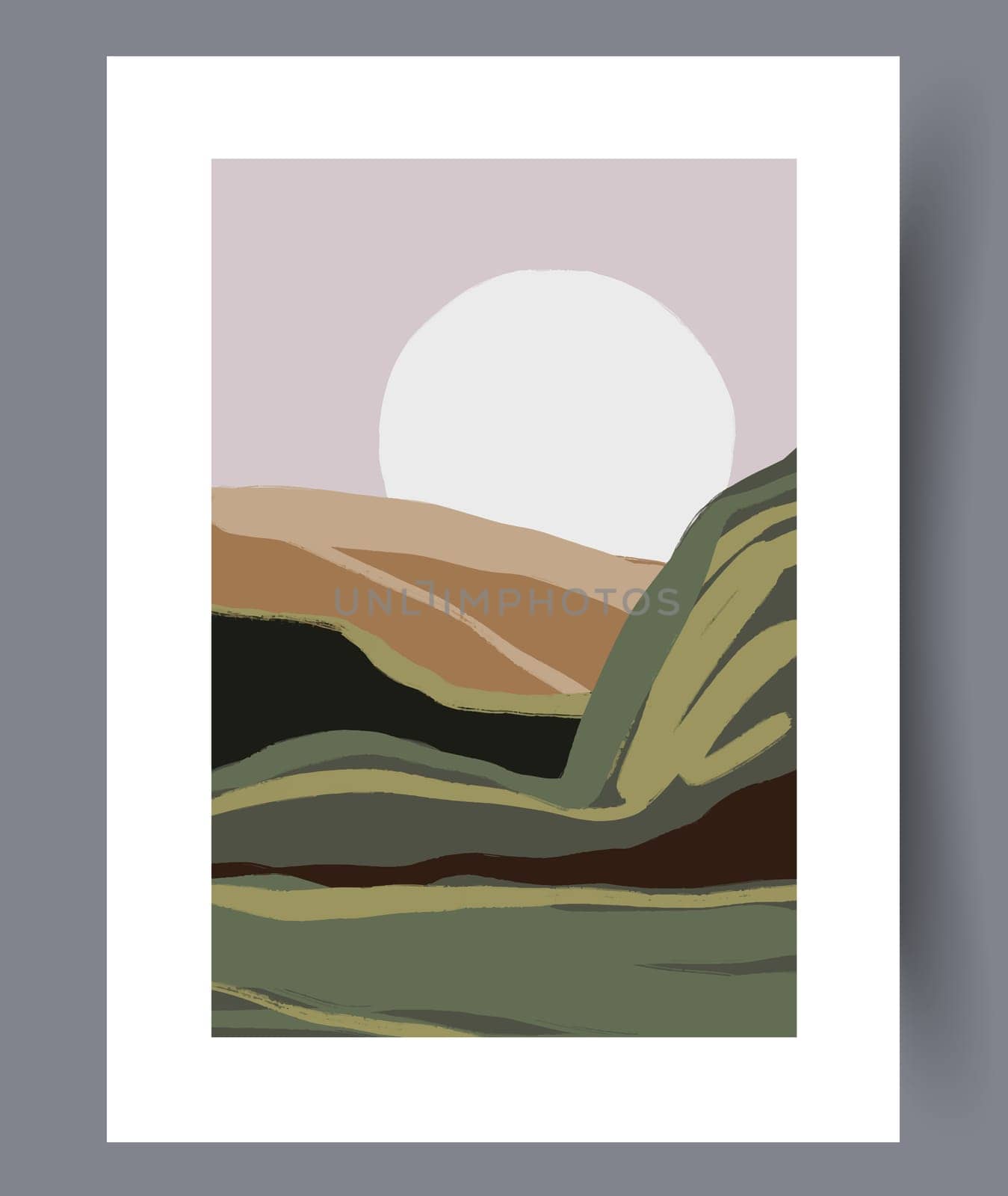 Scandinavian abstract vector print. Minimalistic abstract wall art background for print. Scandinavian vector style.
