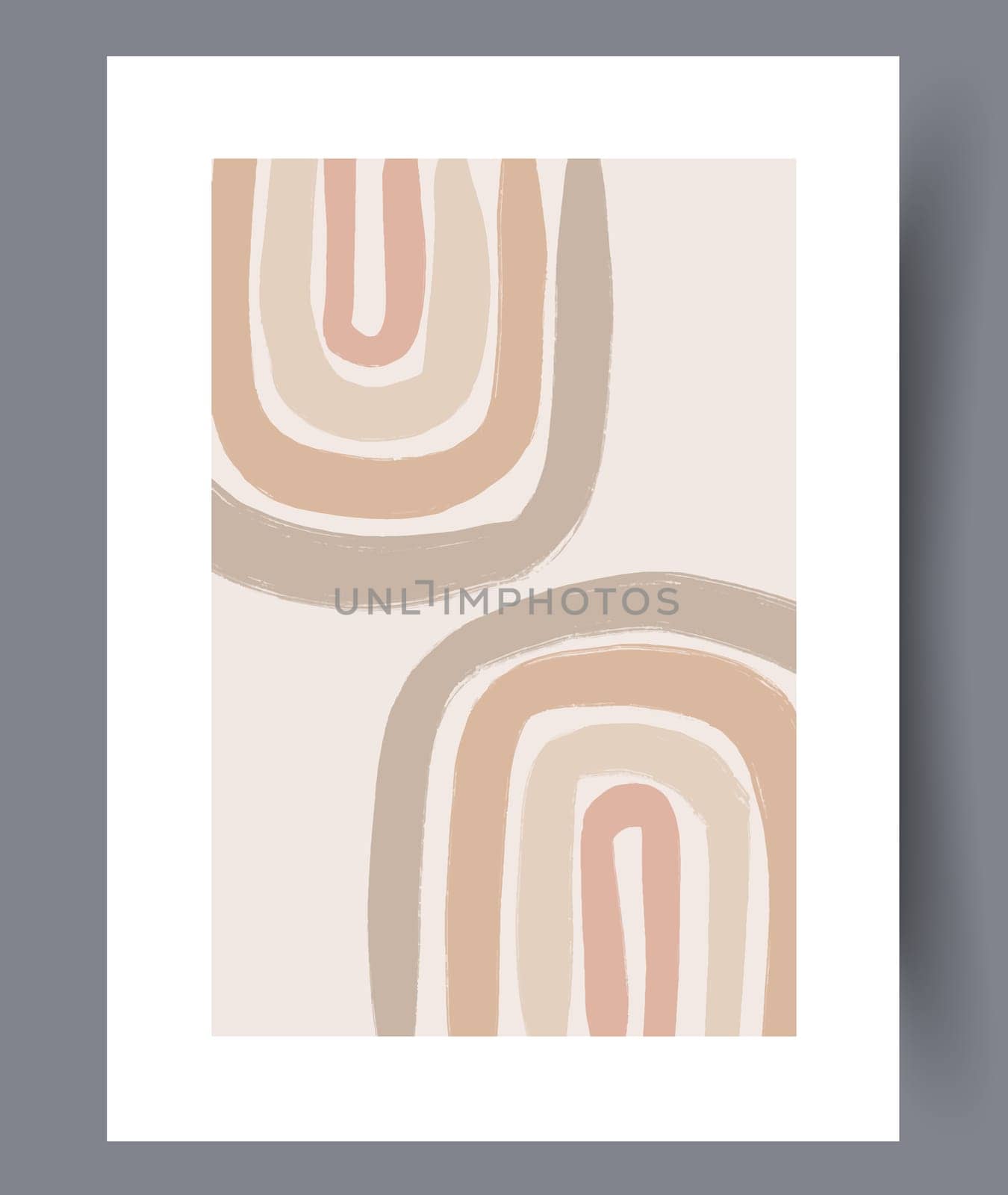 Scandinavian abstract vector print. Minimalistic abstract wall art background for print. Scandinavian vector style.