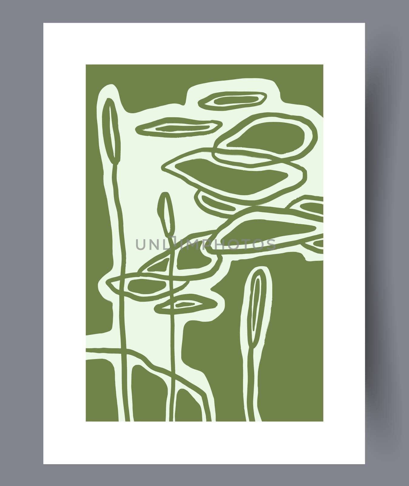 Scandinavian abstract vector print. Minimalistic abstract wall art background for print. Scandinavian vector style.