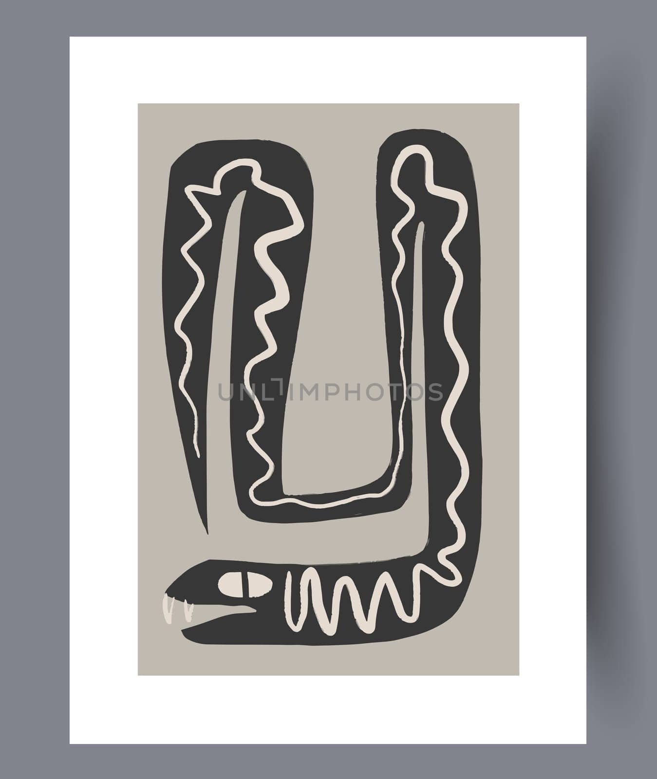 Scandinavian abstract vector print. Minimalistic abstract wall art background for print. Scandinavian vector style.