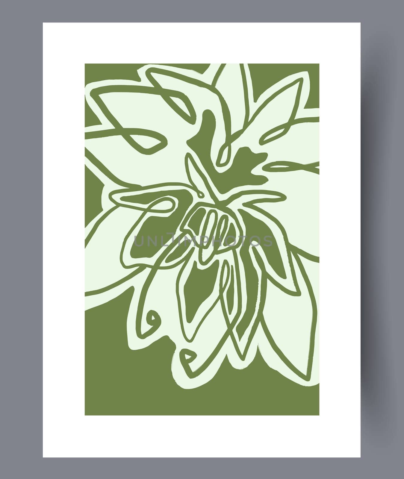 Scandinavian abstract vector print. Minimalistic abstract wall art background for print. Scandinavian vector style.