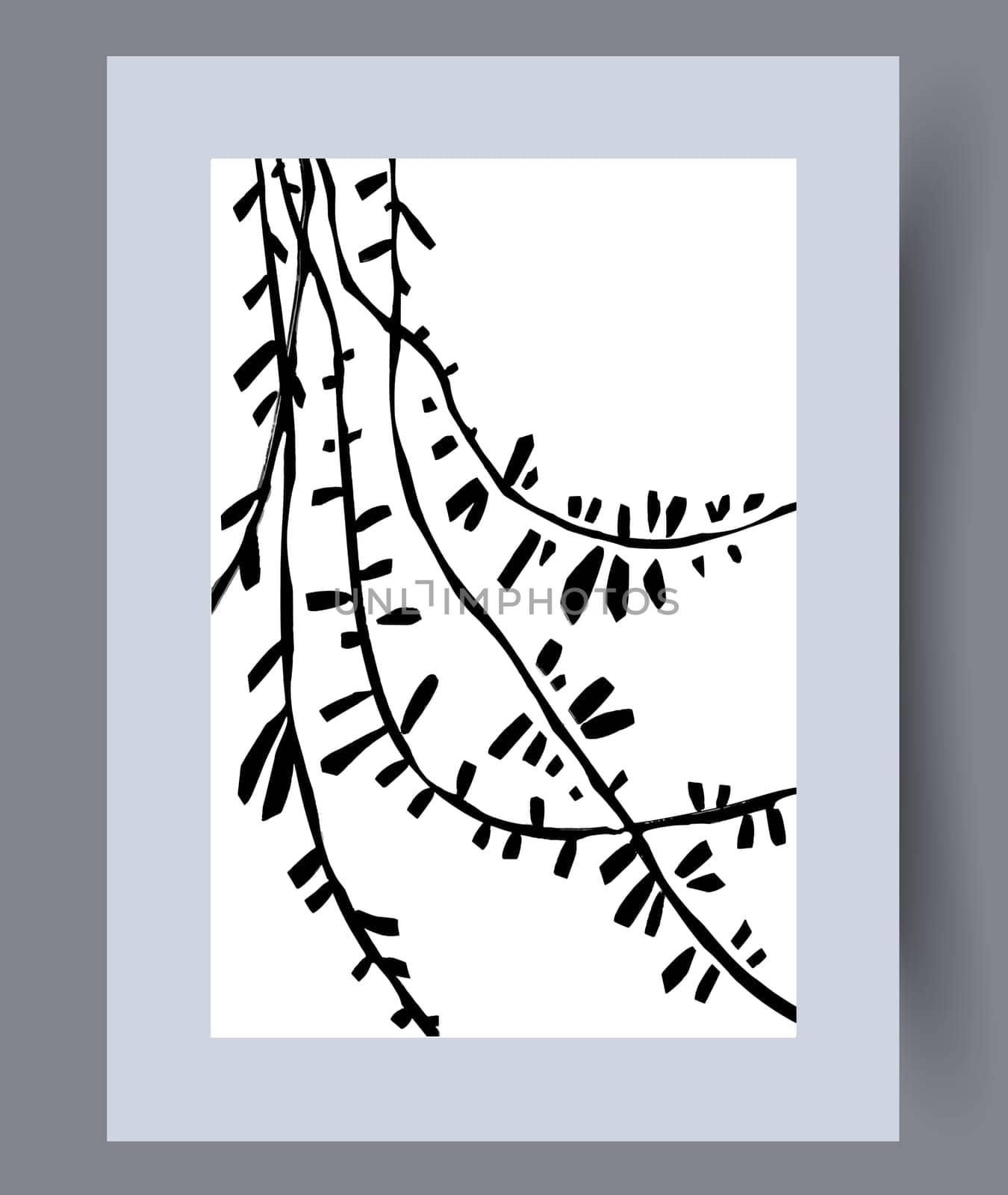 Scandinavian abstract vector print. Minimalistic abstract wall art background for print. Scandinavian vector style.