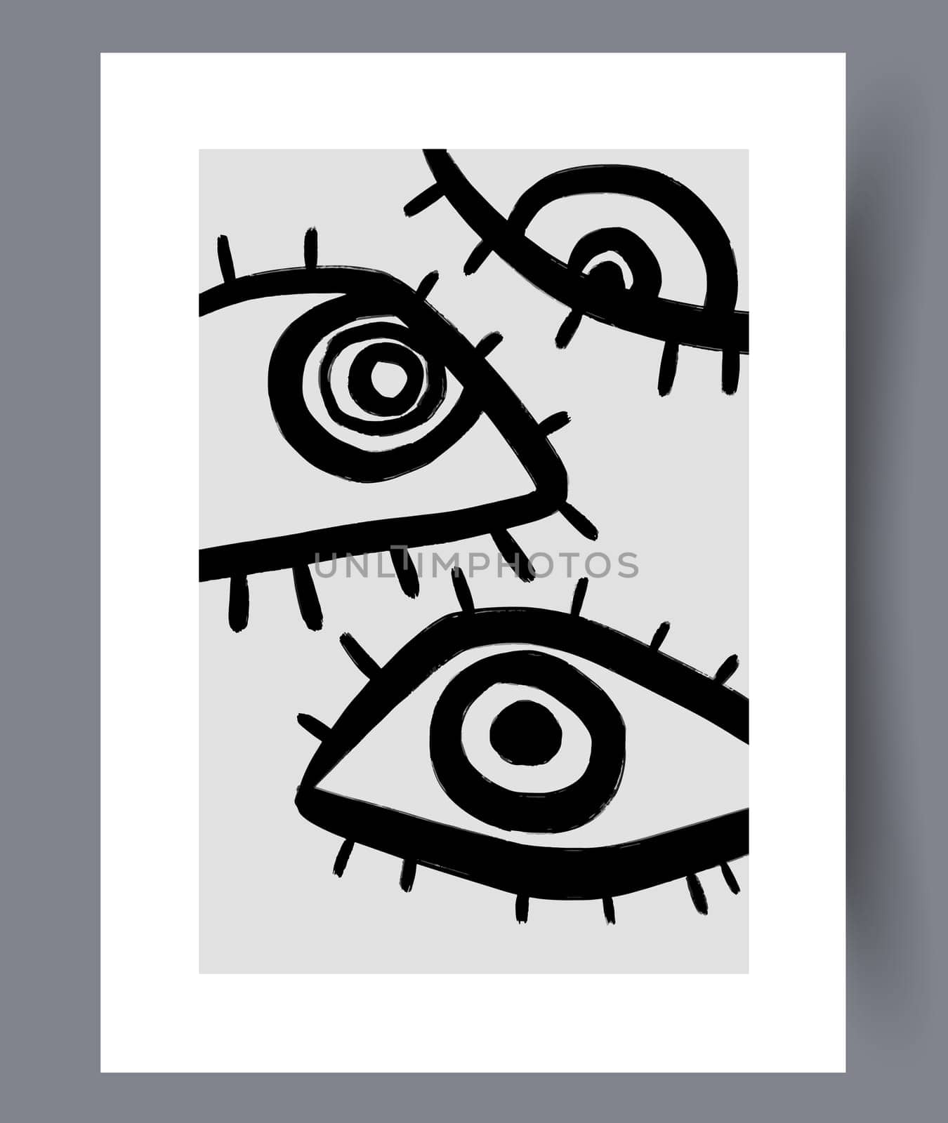 Scandinavian abstract vector print. Minimalistic abstract wall art background for print. Scandinavian vector style.
