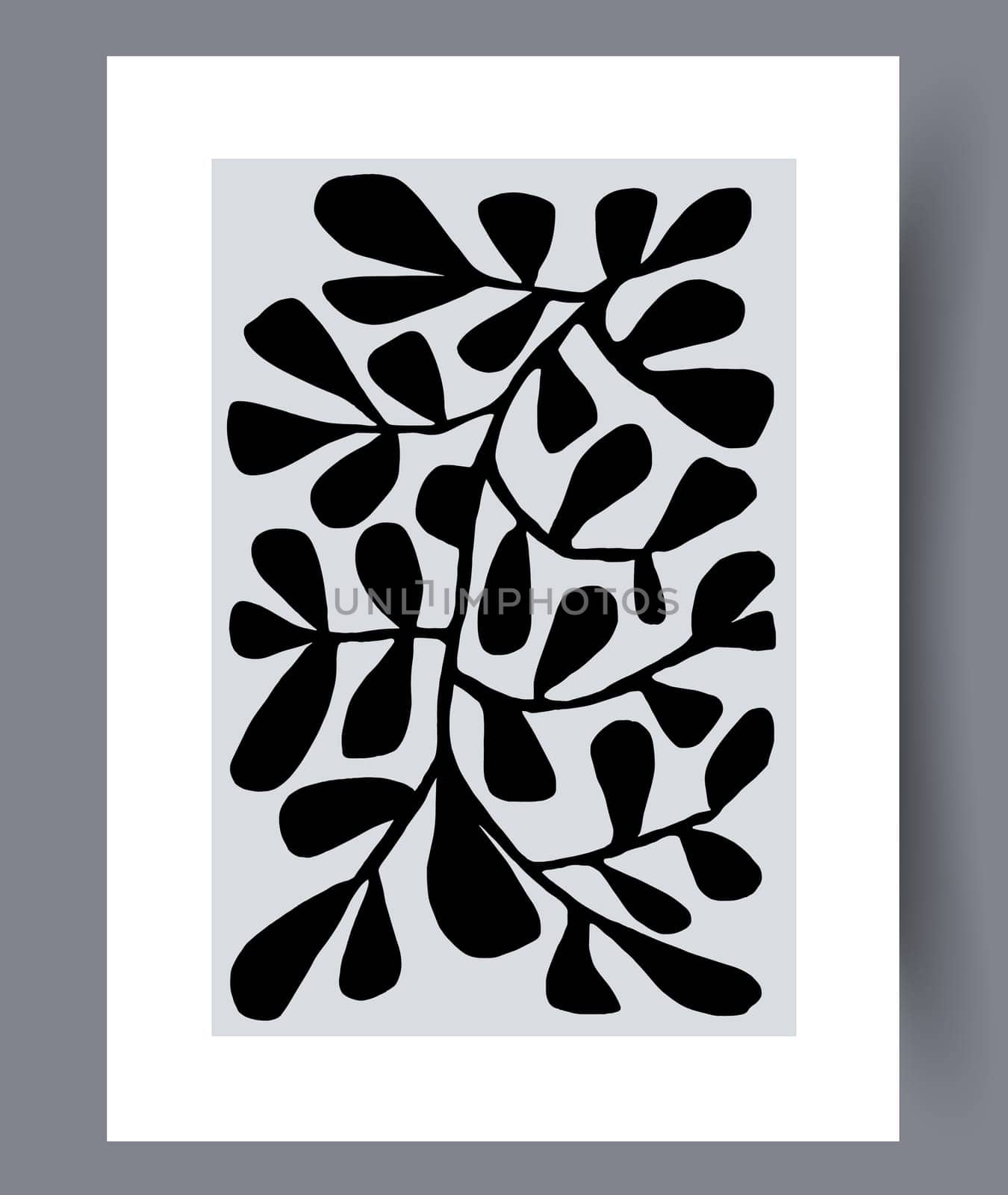 Scandinavian abstract vector print. Minimalistic abstract wall art background for print. Scandinavian vector style.