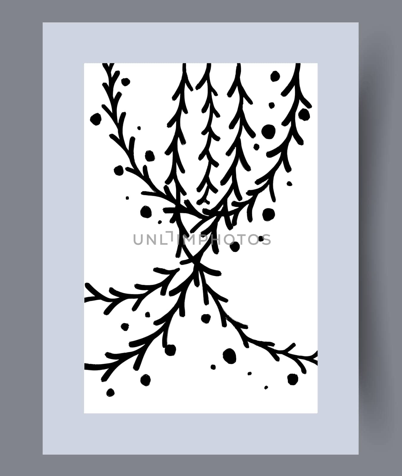 Scandinavian abstract vector print. Minimalistic abstract wall art background for print. Scandinavian vector style.