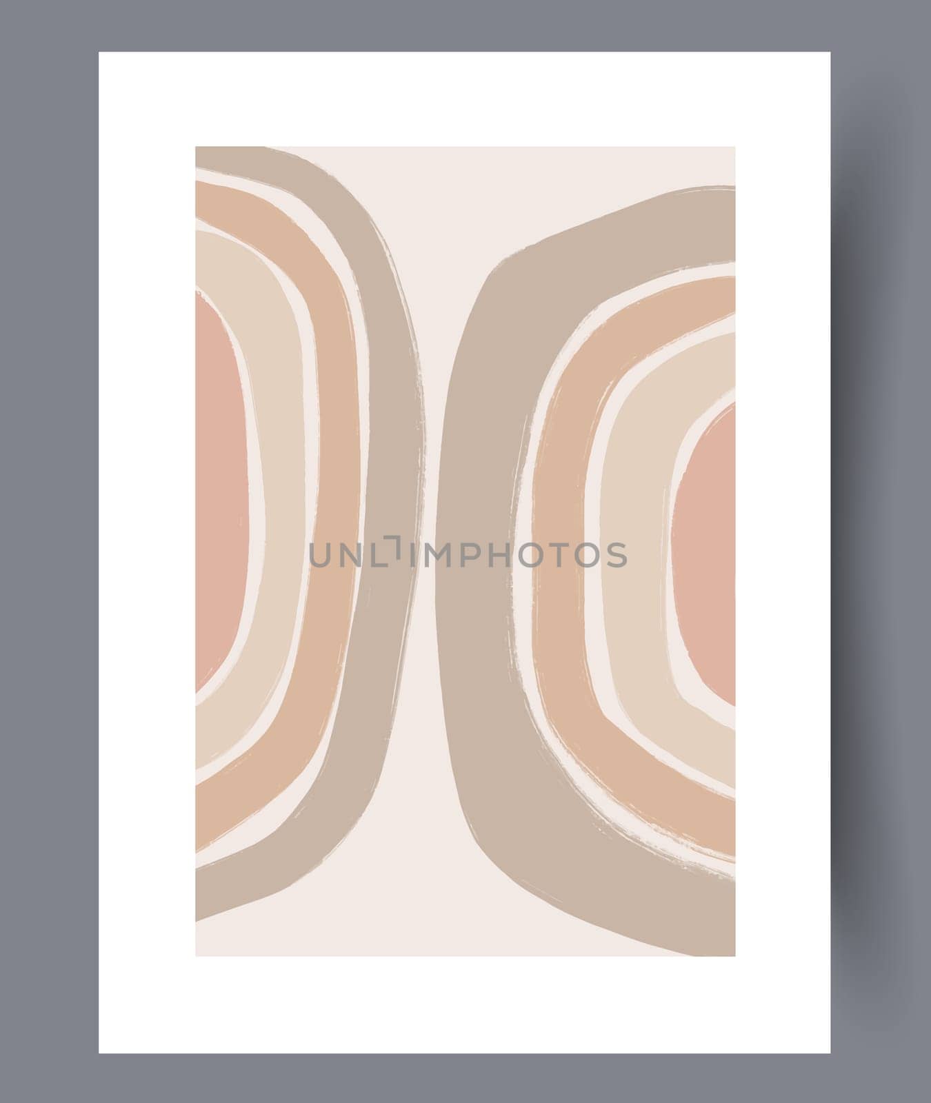 Scandinavian abstract vector print. Minimalistic abstract wall art background for print. Scandinavian vector style.