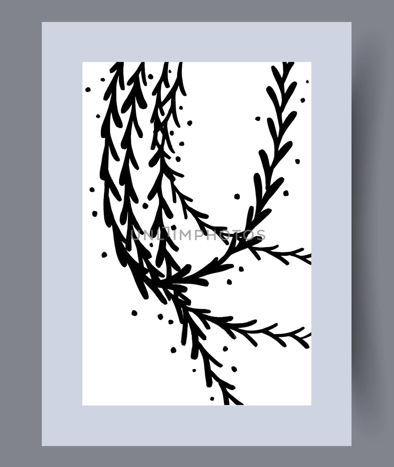 Scandinavian abstract vector print set. Minimalistic abstract wall art background for print. Scandinavian vector style.
