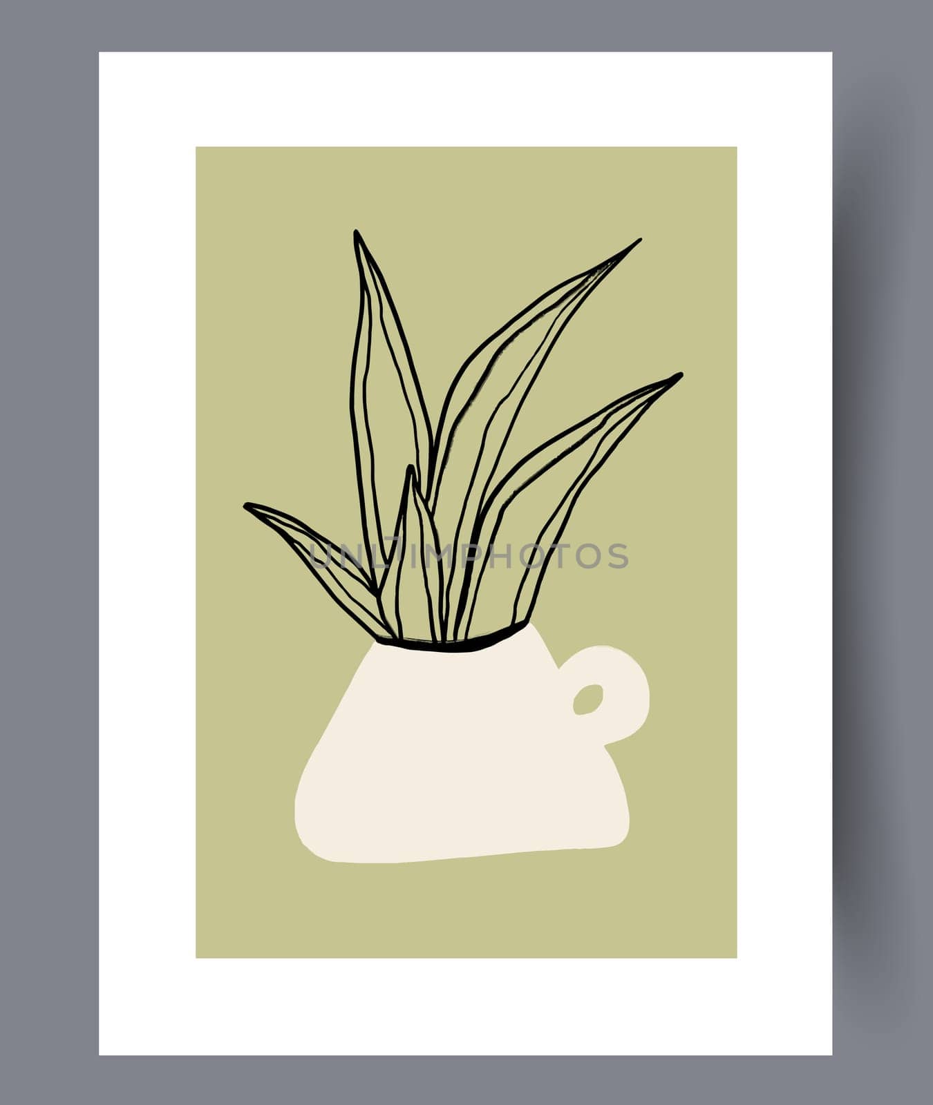 Scandinavian abstract vector print. Minimalistic abstract wall art background for print. Scandinavian vector style.